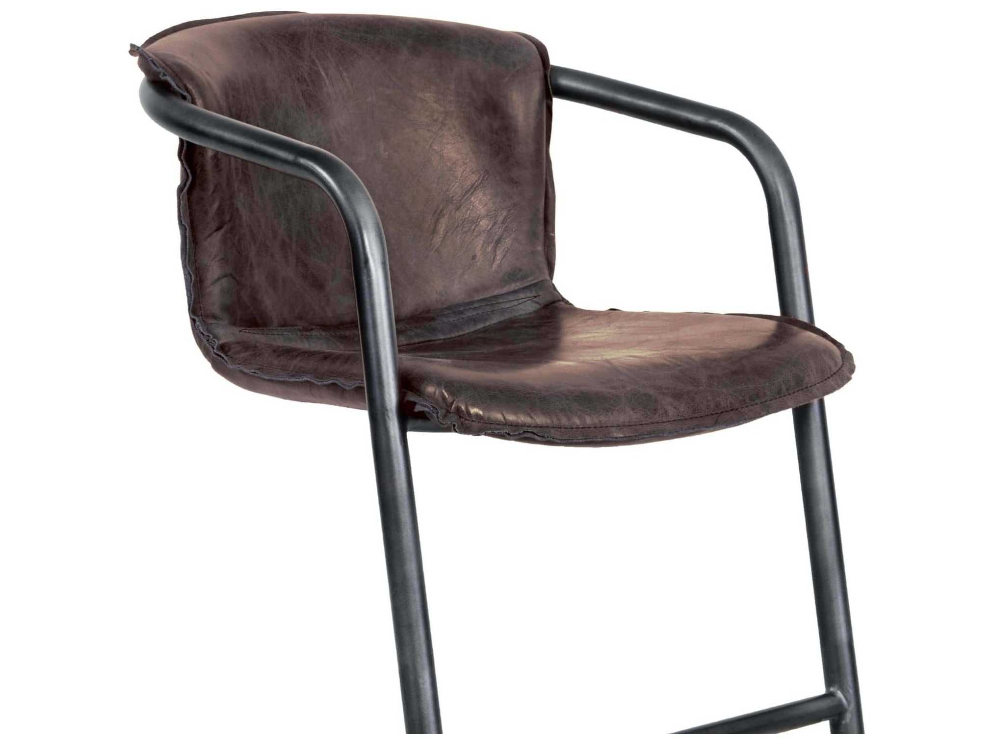 Regina Andrew Axl Leather Distressed Whiskey Counter Stool