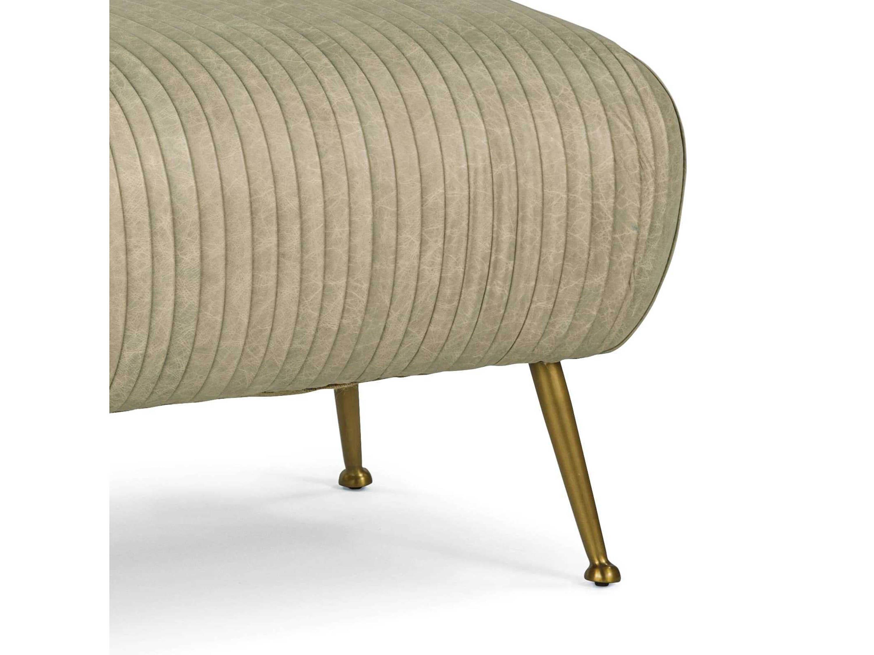 Regina Andrew Beretta Cappuccino Beige Leather Accent Bench