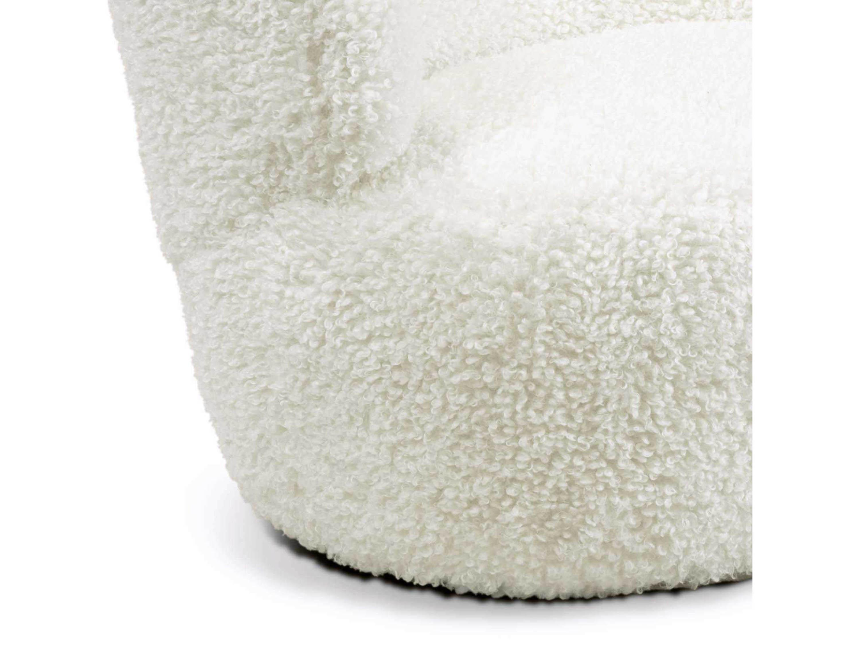 Regina Andrew Swivel White Fabric Accent Chair