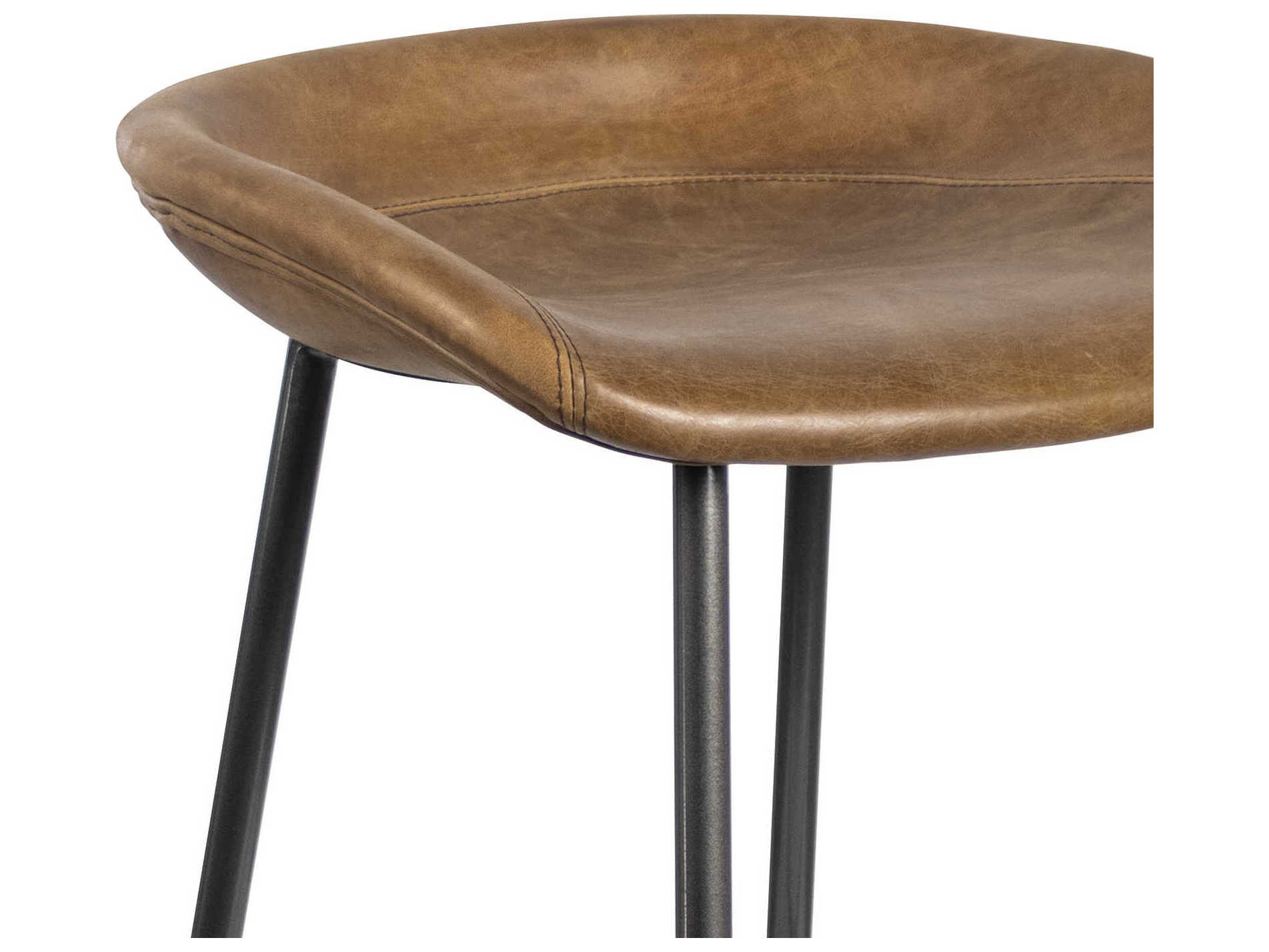 Regina Andrew Marc Brown Leather Bar Stool Set of 2