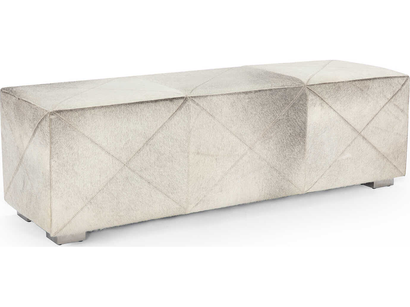 Regina Andrew Brooks Grey Leather Accent Bench