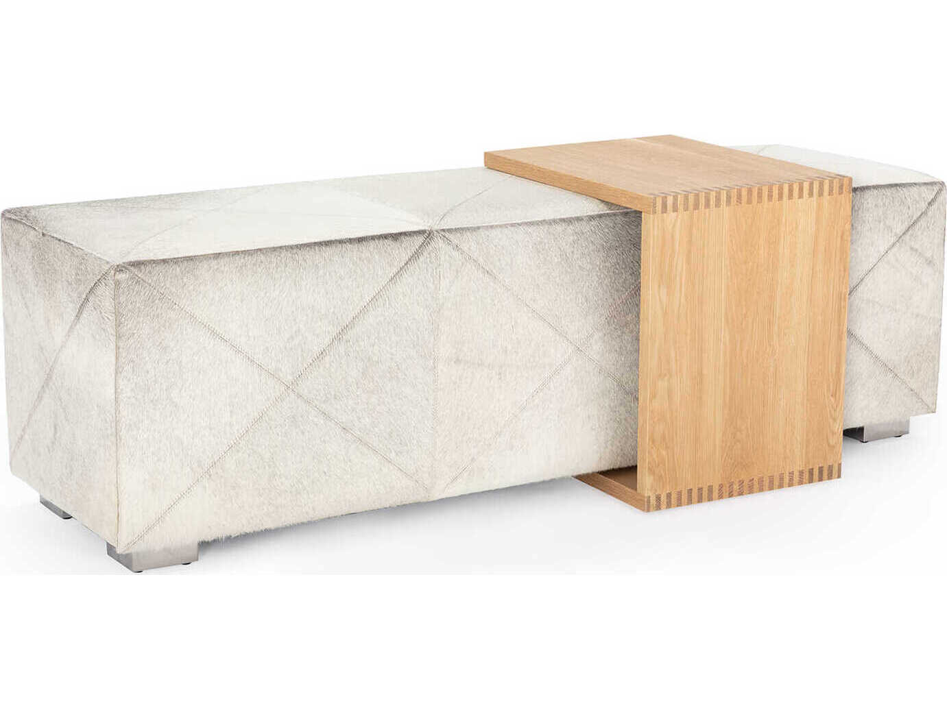 Regina Andrew Brooks Grey Leather Accent Bench