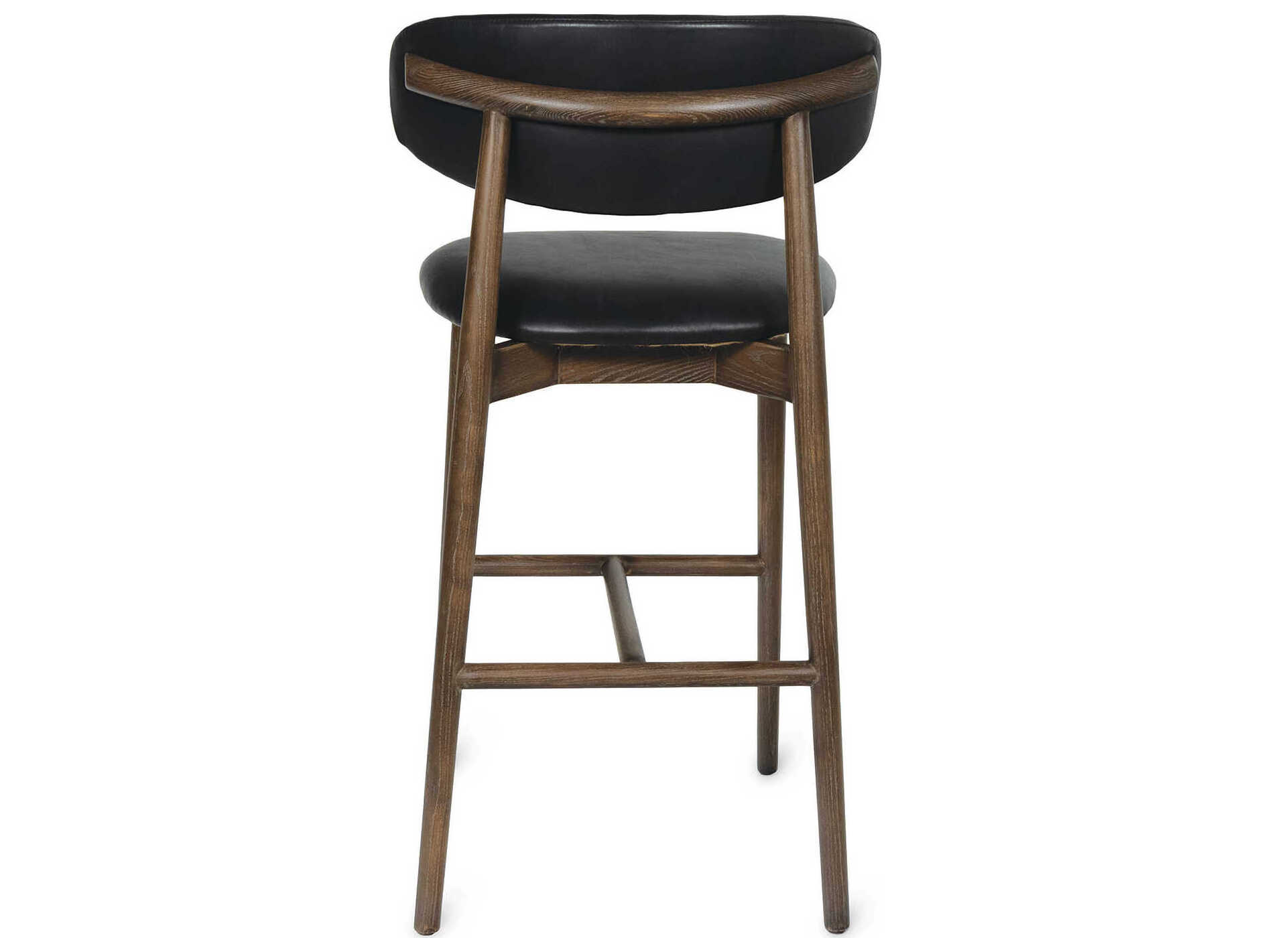 Regina Andrew Ethan Black Leather Bar Stool