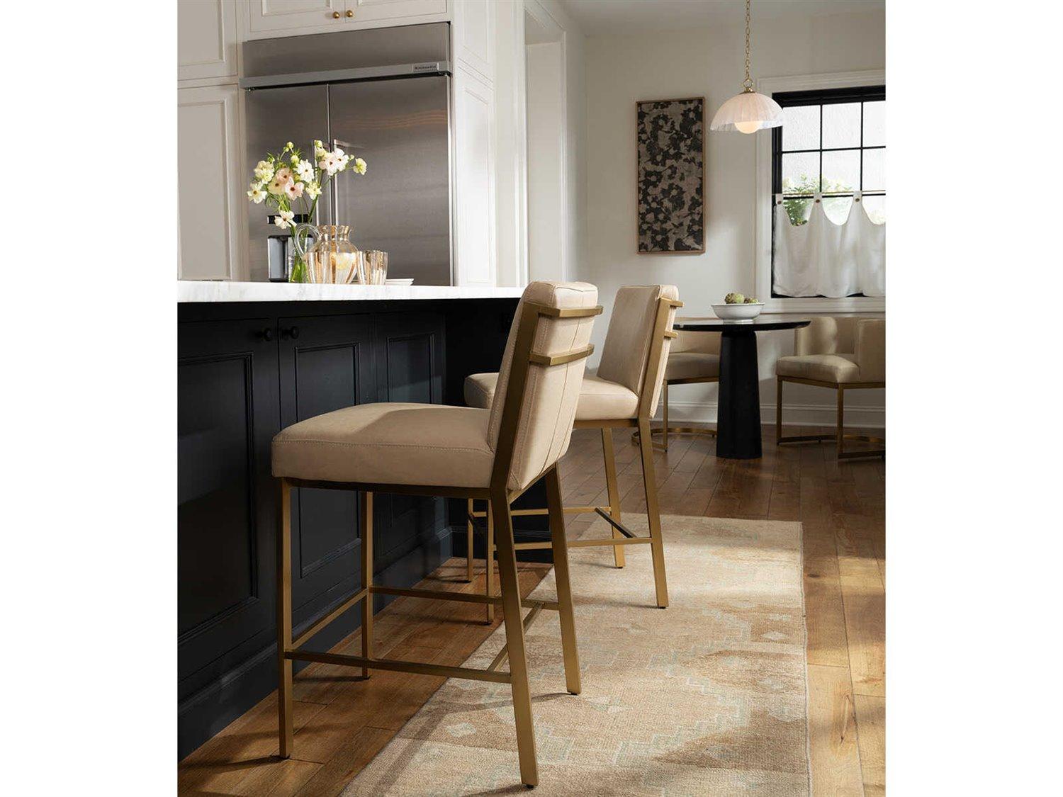 Regina Andrew Chantal Cappuccino Leather Counter Stool