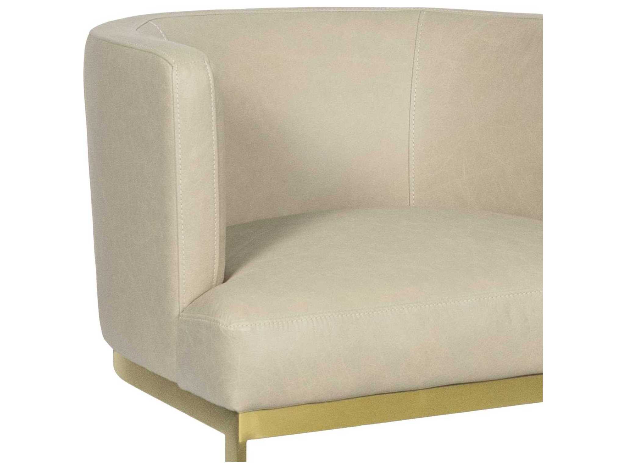 Regina Andrew Owen White Leather Arm Dining Chair