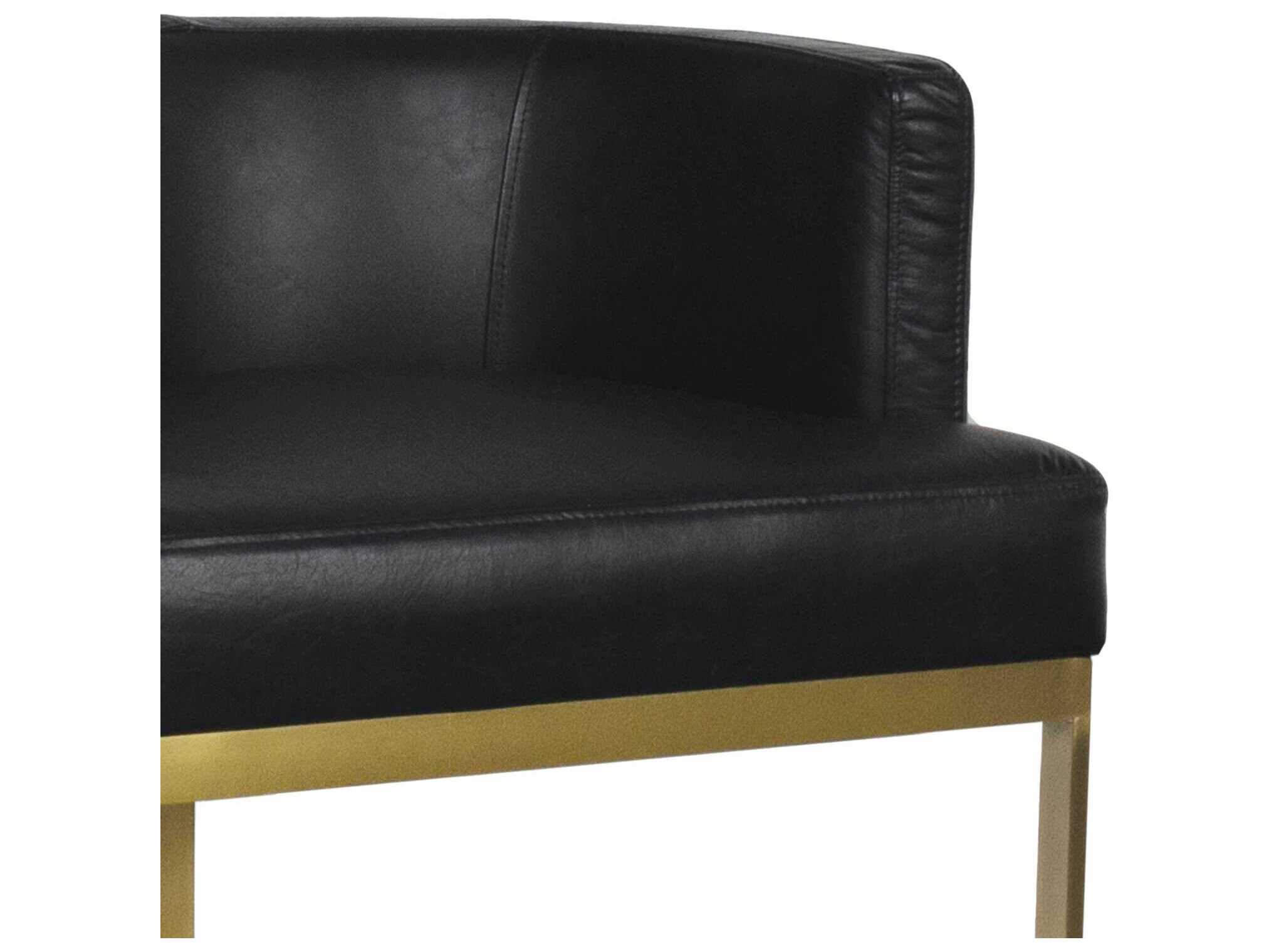 Regina Andrew Owen Black Leather Counter Stool