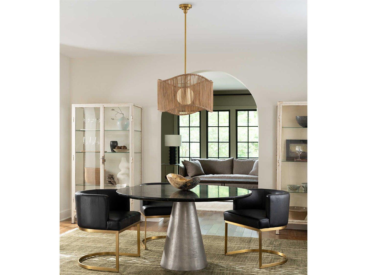 Regina Andrew Owen Black Leather Counter Stool