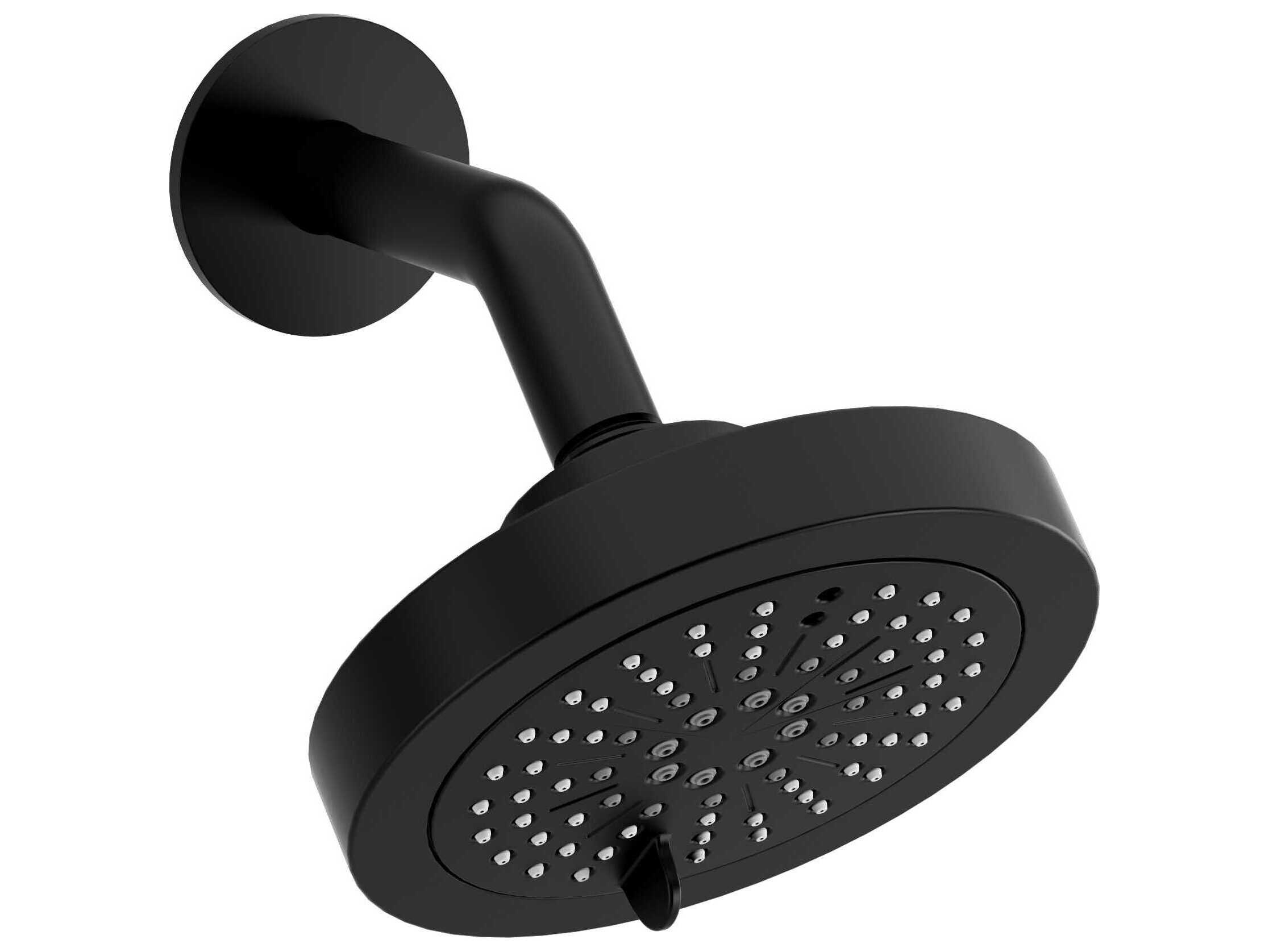 Riobel Black 6-Function Showerhead with Arm