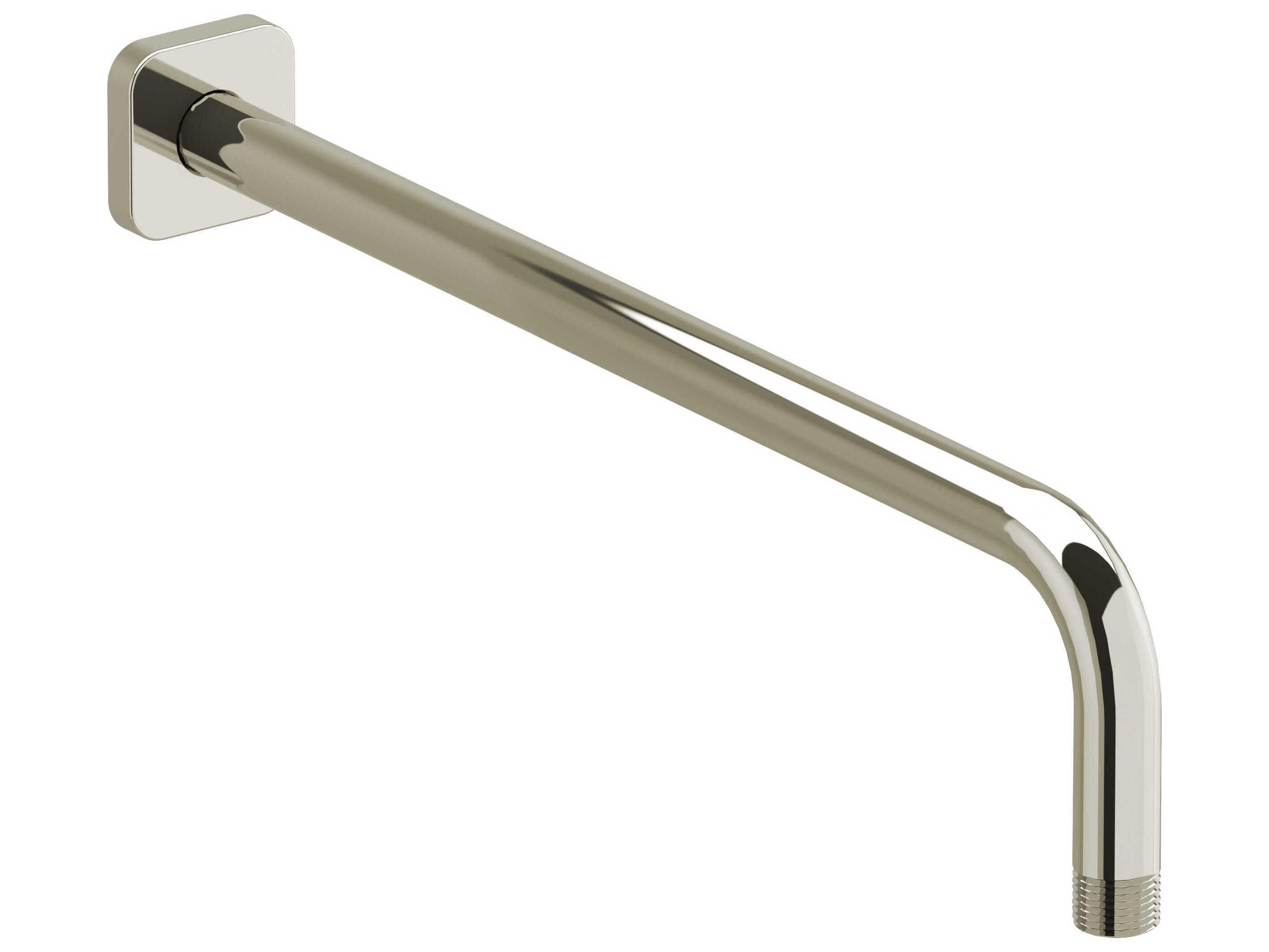 Riobel Polished Nickel Reach Wall Mount Shower Arm with Square Escutcheon