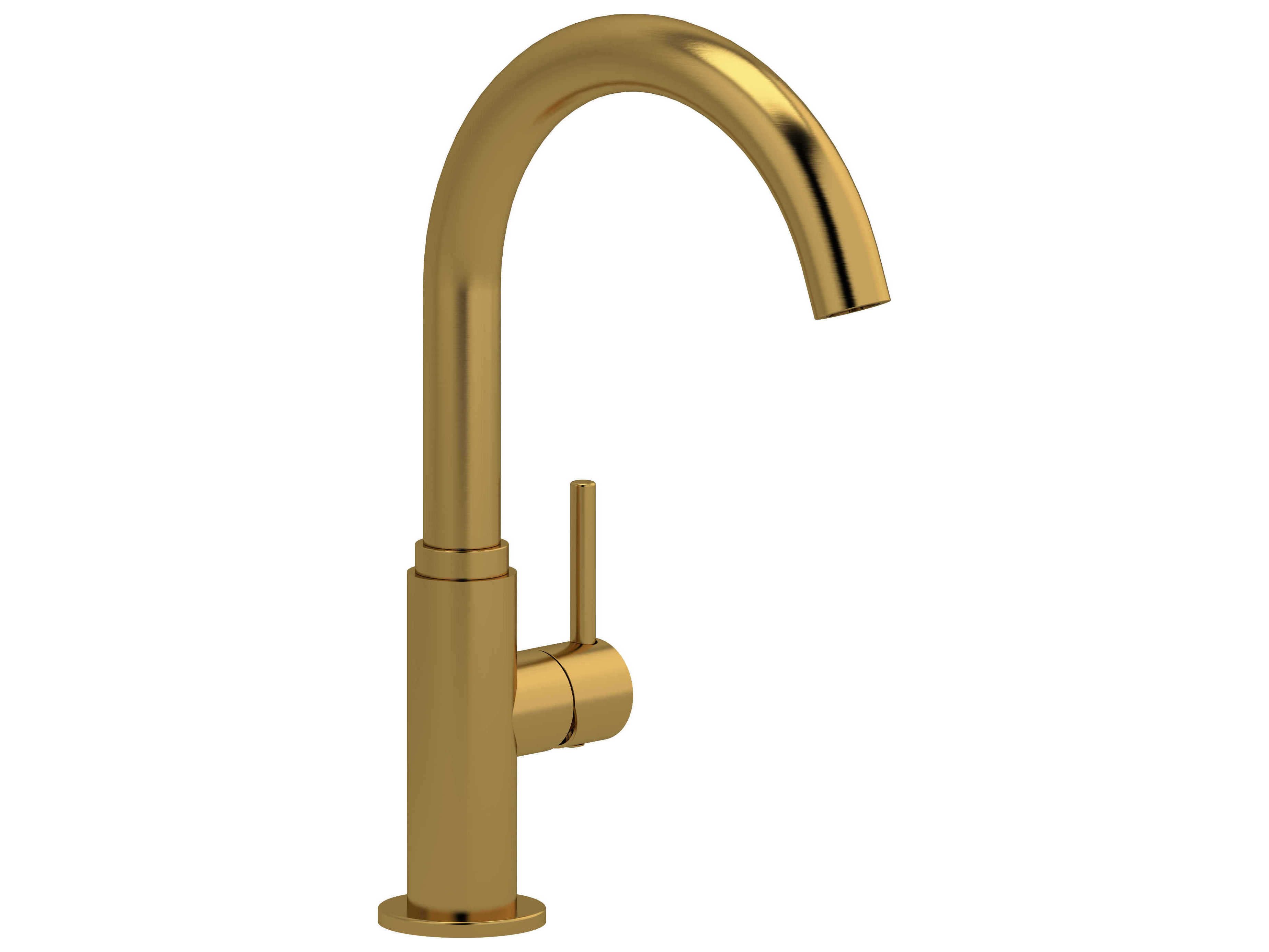 Riobel Azure Brushed Gold Food Prep Kitchen Faucet with C-Spout