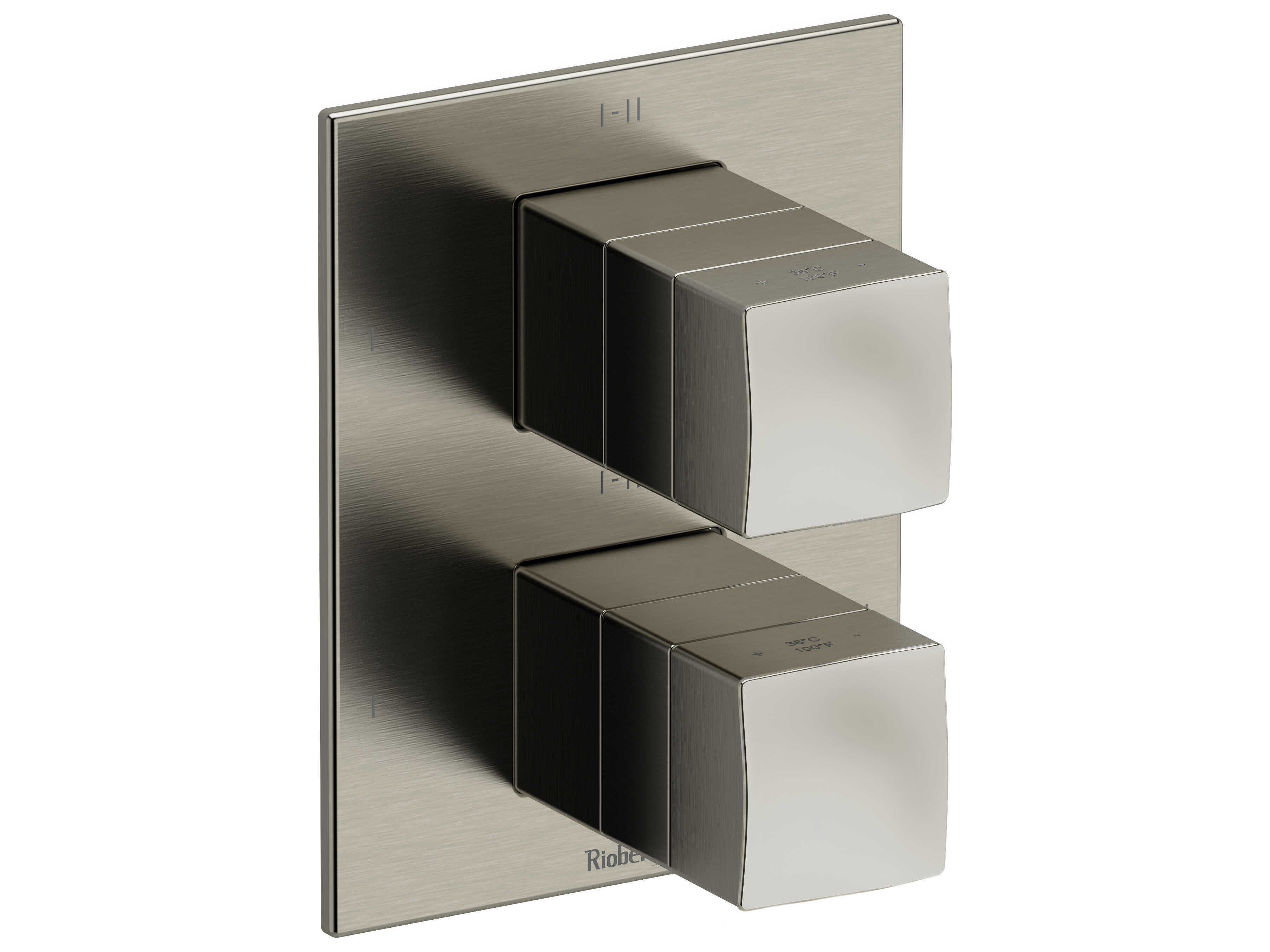 Riobel Reflet Brushed Nickel Therm & Pressure Balance Trim with 6 Functions
