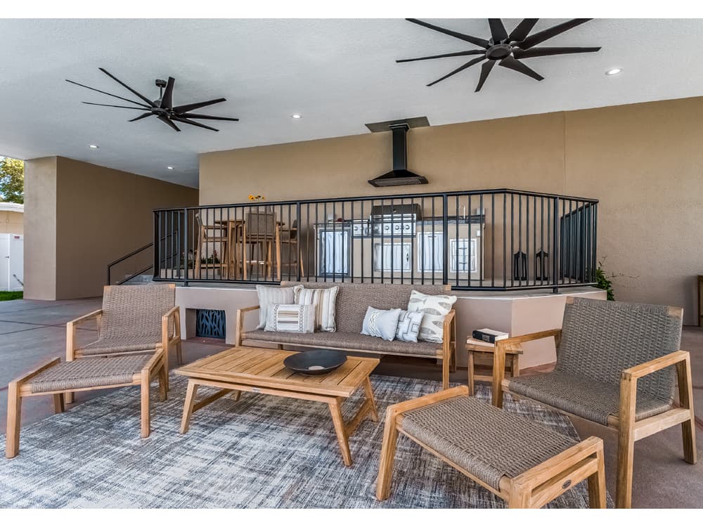 Royal Teak Collection Admiral Teak Rope Stationary Sofa in Charcoal