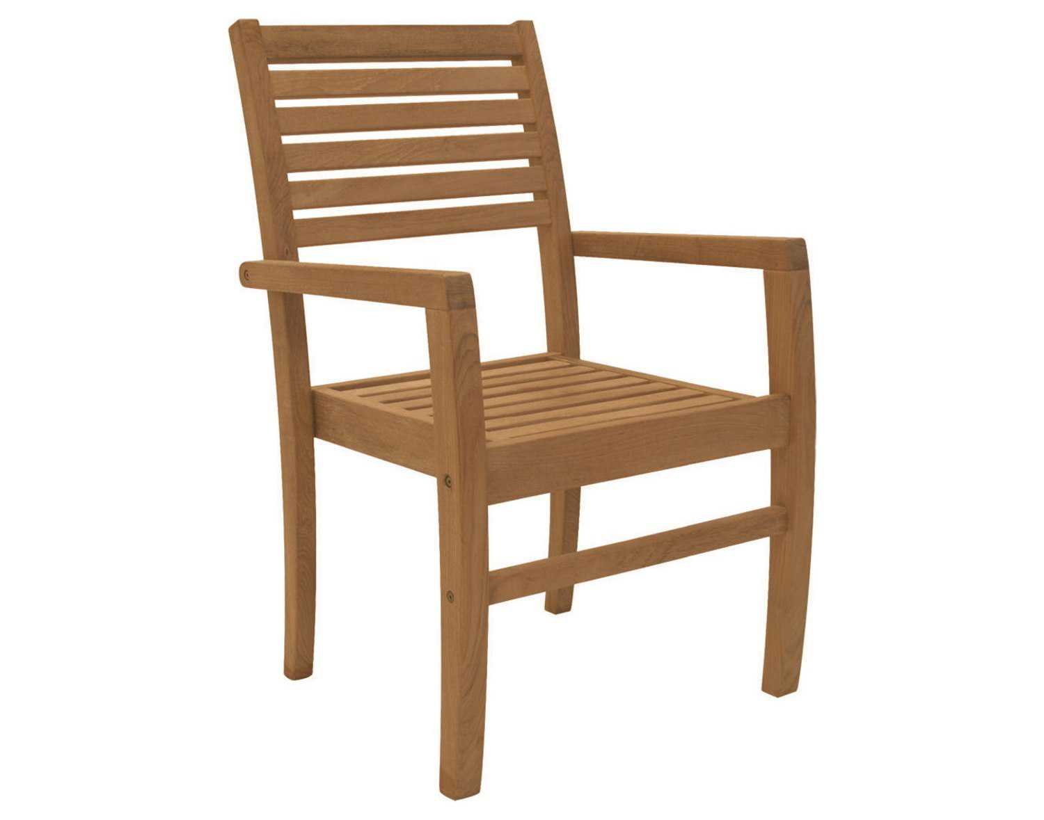 Royal Teak Collection Avant Stackable Outdoor Dining Arm Chair