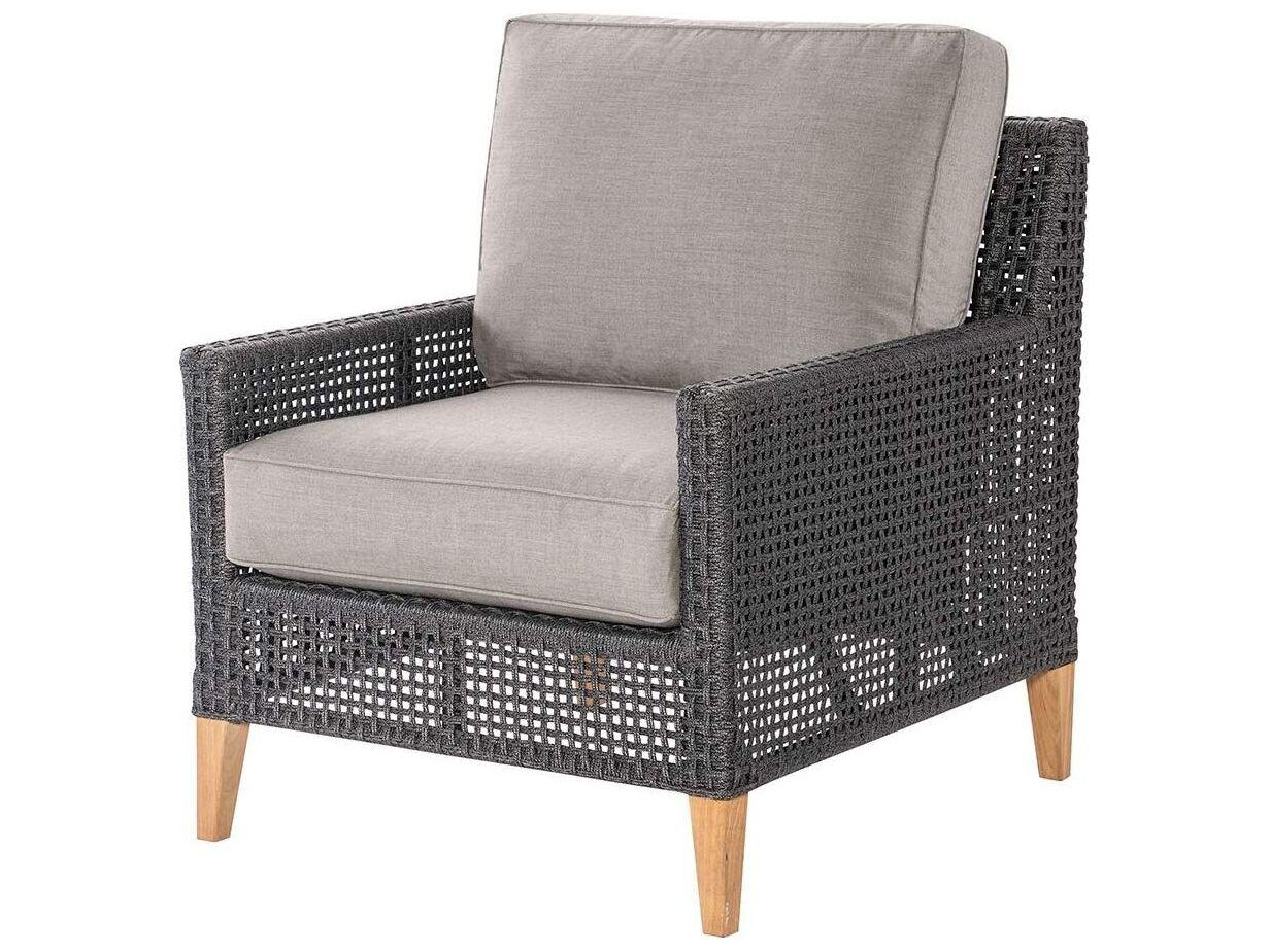 Royal Teak Collection Cannes Teak Cushion Arm Stationary Lounge Chair