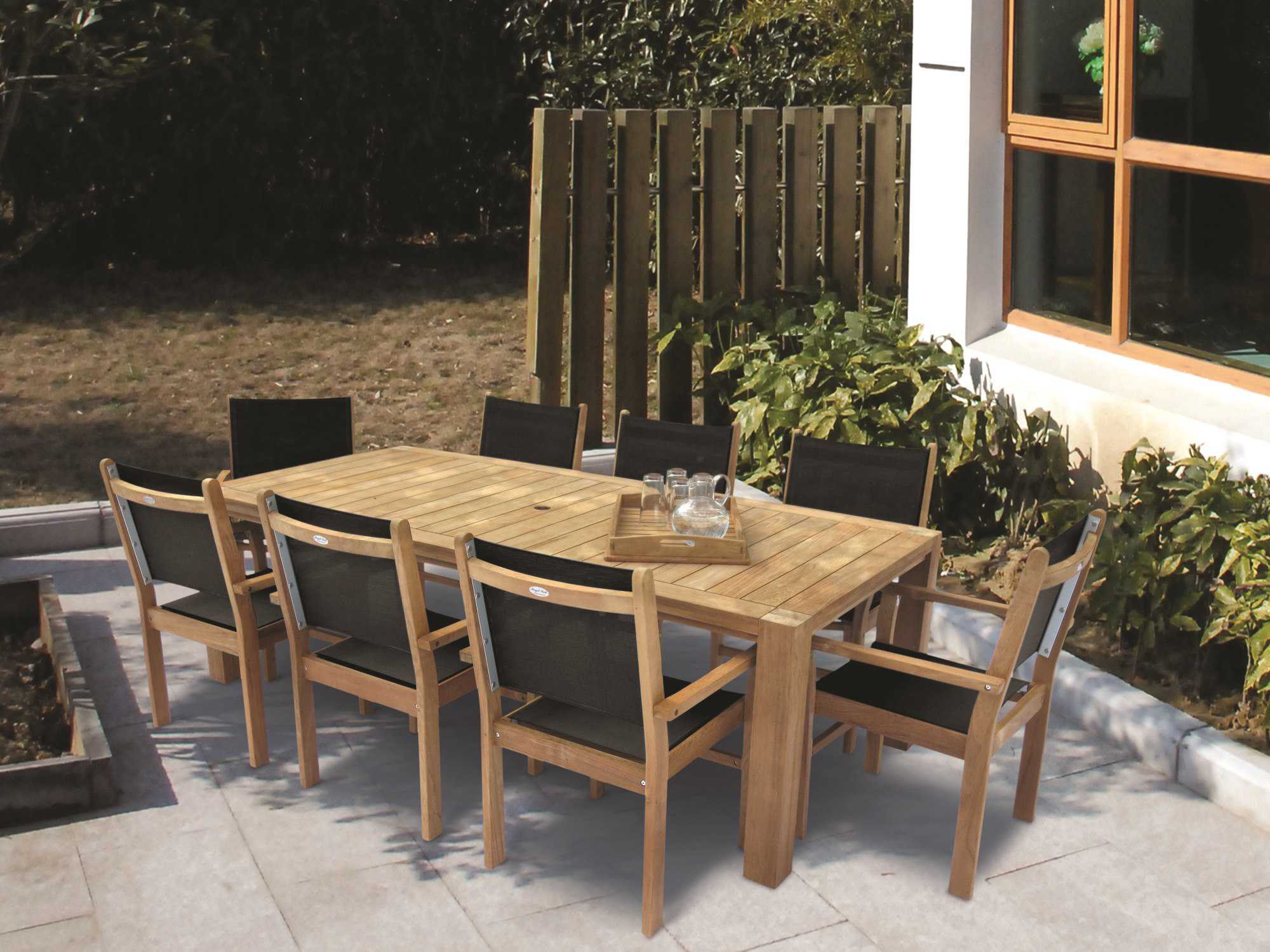 Royal Teak Collection Captiva Sling Outdoor Dining Set