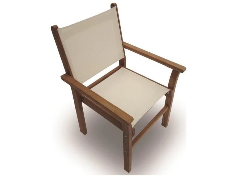 Royal Teak Collection Captiva Sling Stacking Chair-White