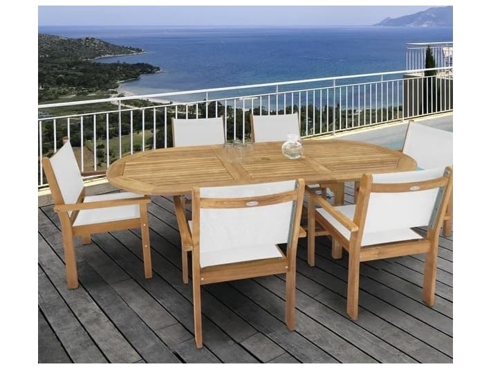 Royal Teak Collection Captiva Sling Stacking Chair-White