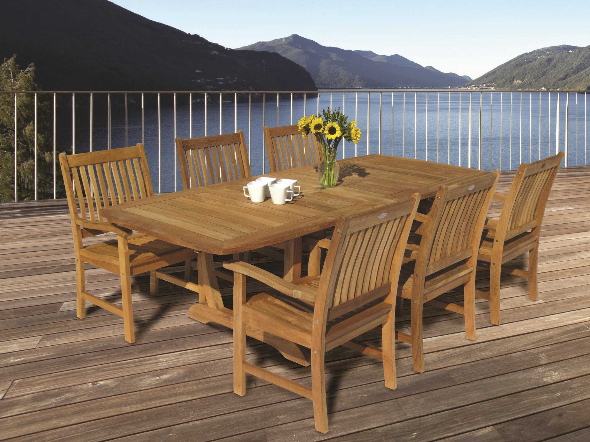 Royal Teak Collection Compass Outdoor Dining Arm Chair