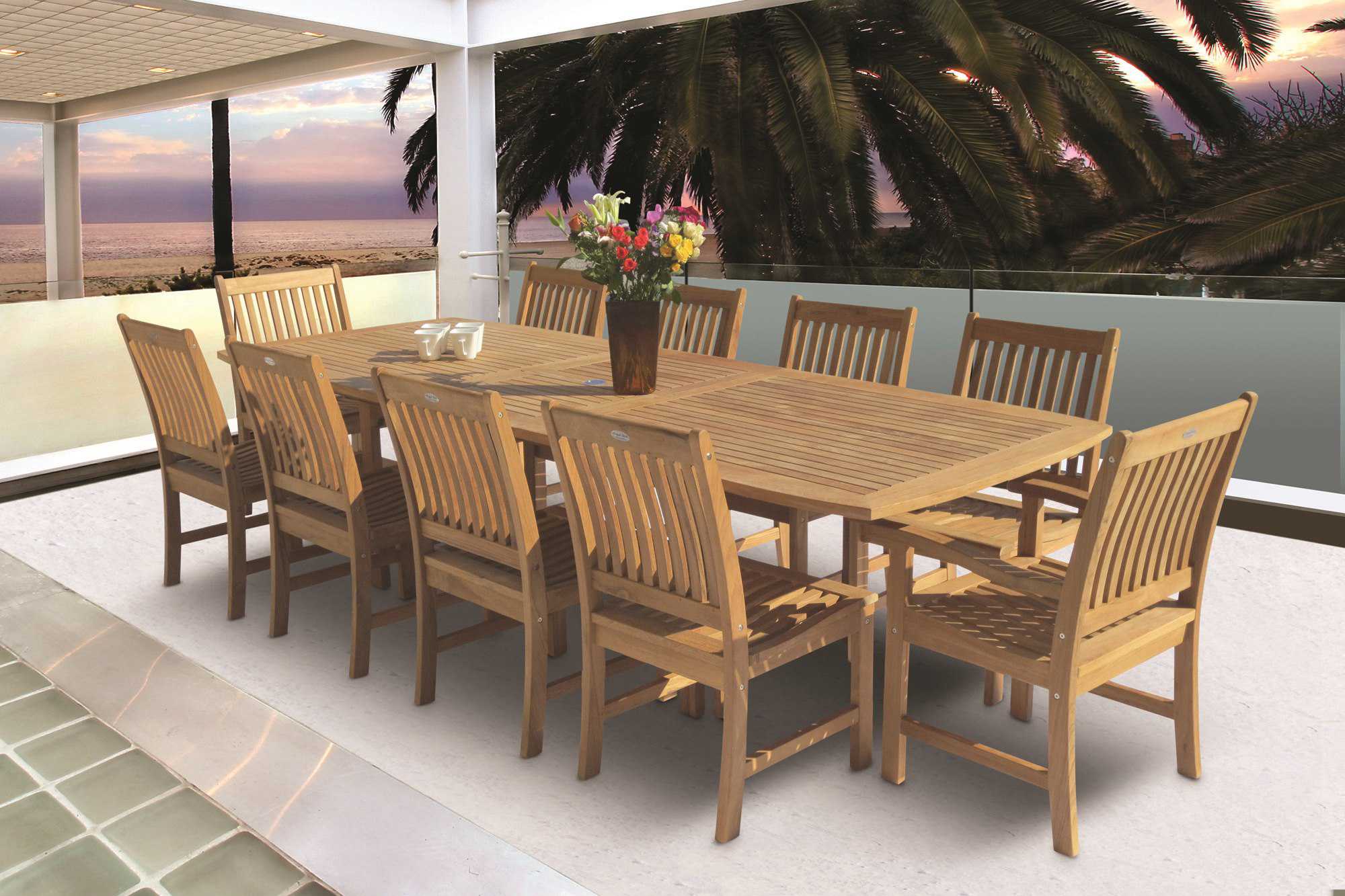 Royal Teak Collection Compass Patio Dining Set