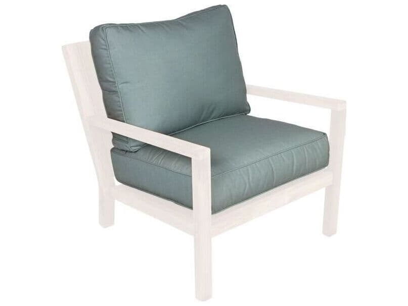 Royal Teak Collection Seat and back in Spa with Spa piping