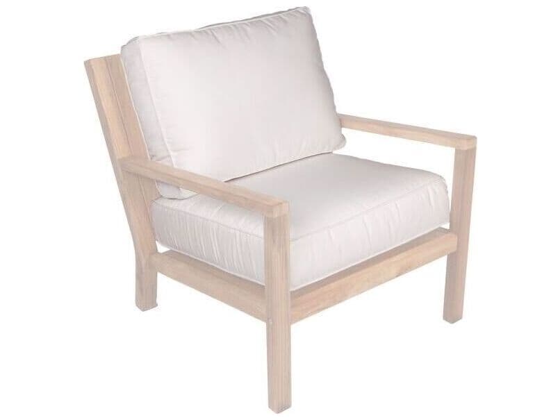 Royal Teak Collection Seat and back in White with White piping