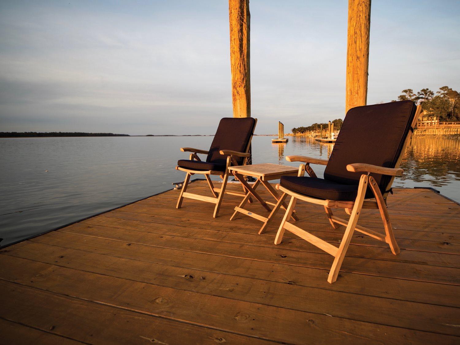 Royal Teak Collection Estate Outdoor Patio Lounge Set