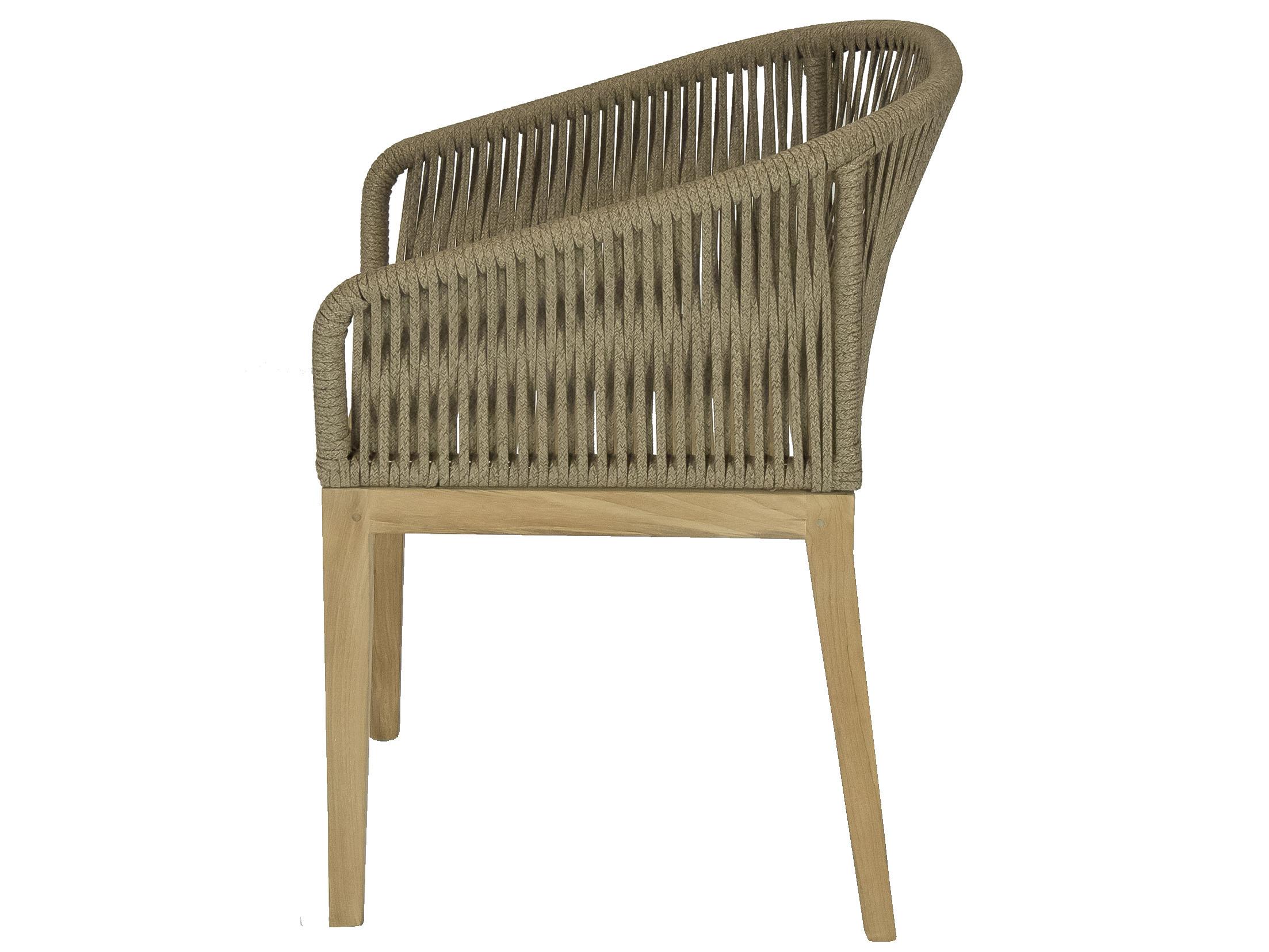 Royal Teak Collection Malibu Dessert Sand Outdoor Dining Arm Chair