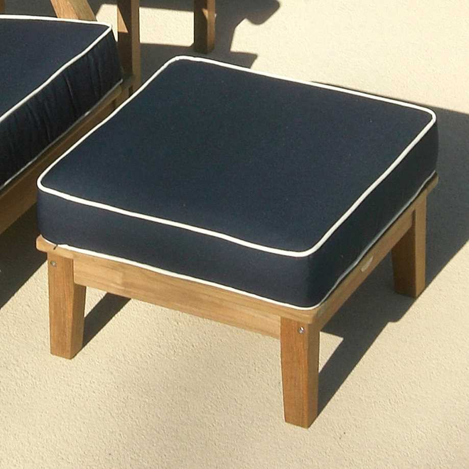 Royal Teak Collection Miami Cushion Outdoor Patio Ottoman