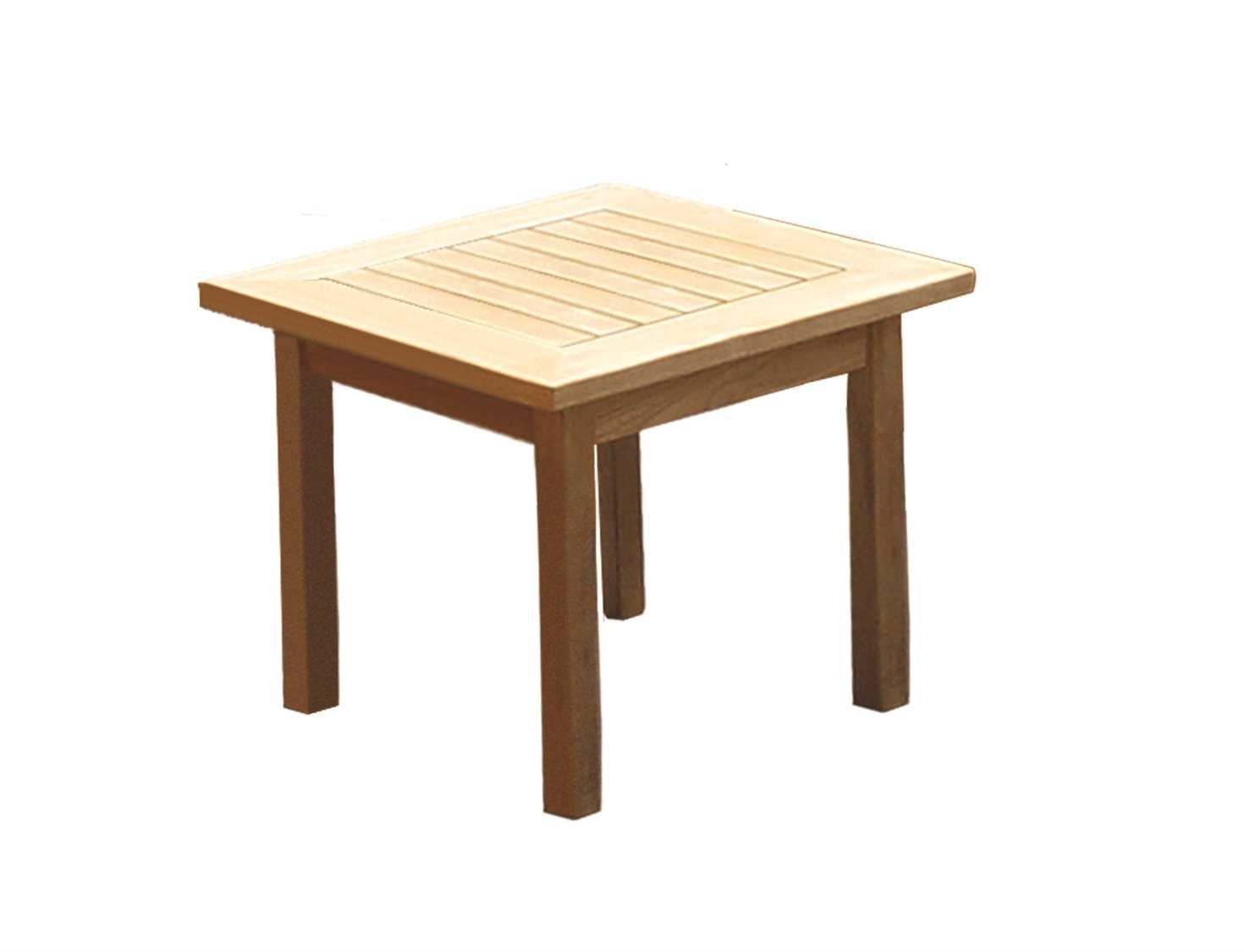 Royal Teak Collection Miami Square Outdoor Patio Side Table