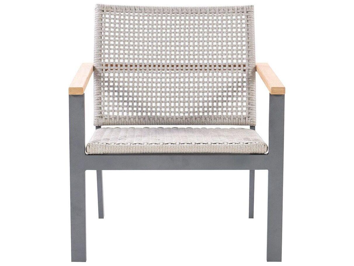 Royal Teak Collection Naples Rope Arm Stationary Lounge Chair