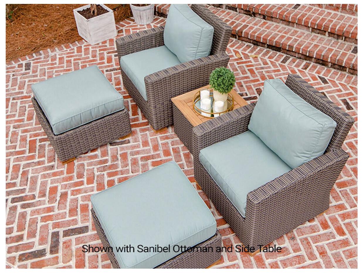 Royal Teak Collection Sanibel Patio Club Chair / FRAME ONLY