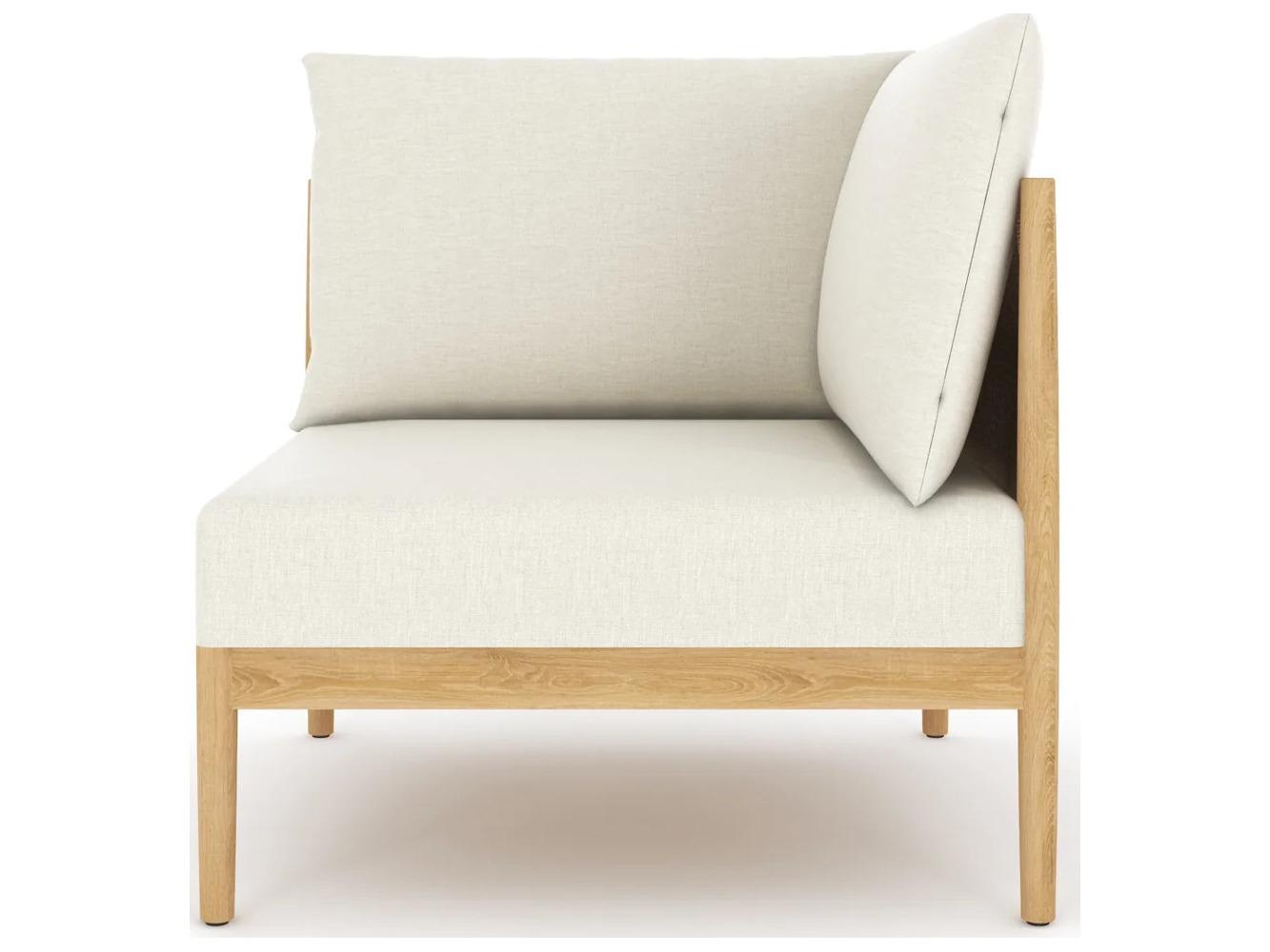 Royal Teak Collection San Lucas Teak Cushion Sectional Stationary Lounge Chair