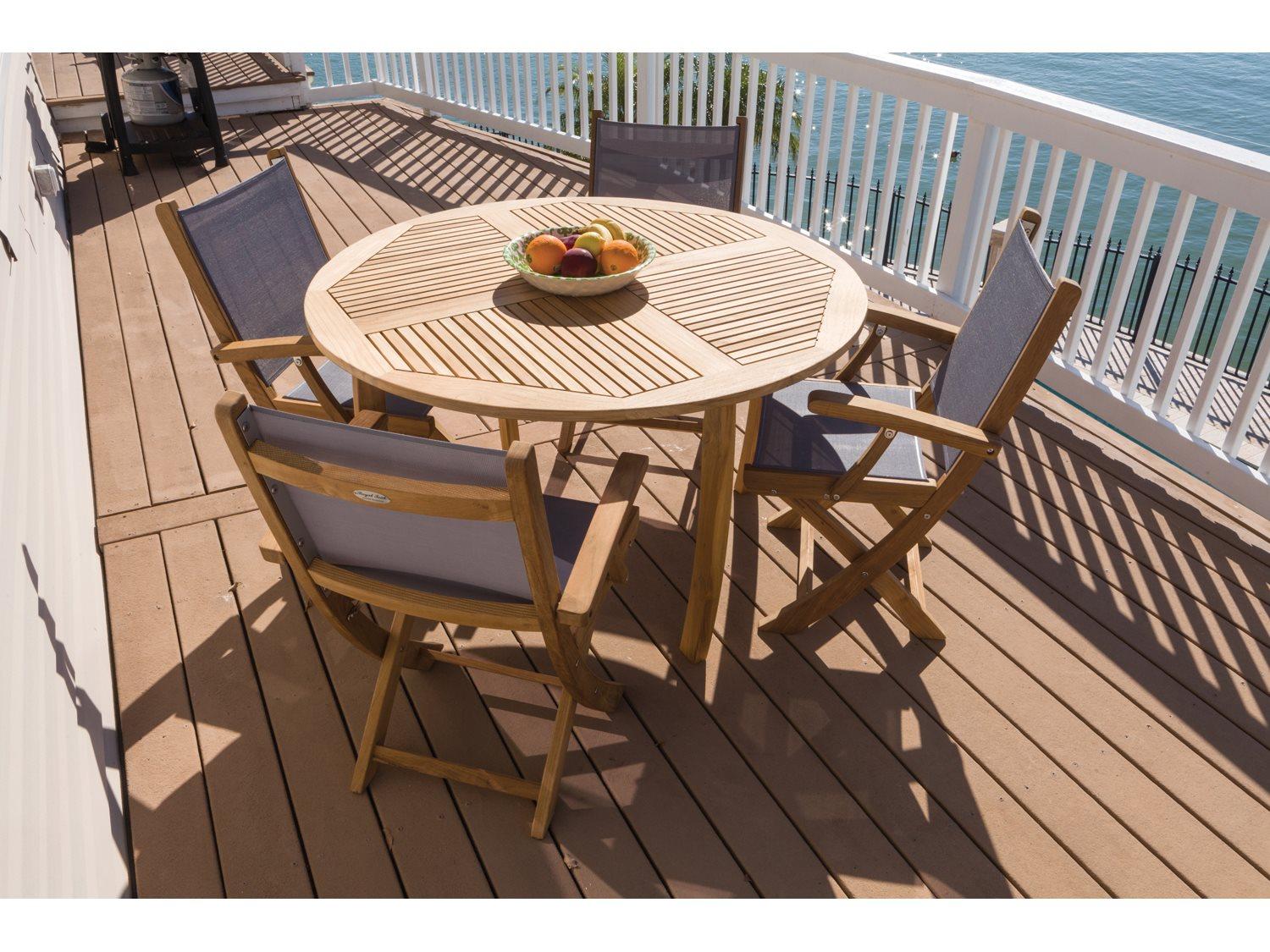 Royal Teak Collection Sailmate Outdoor Patio Dining Set
