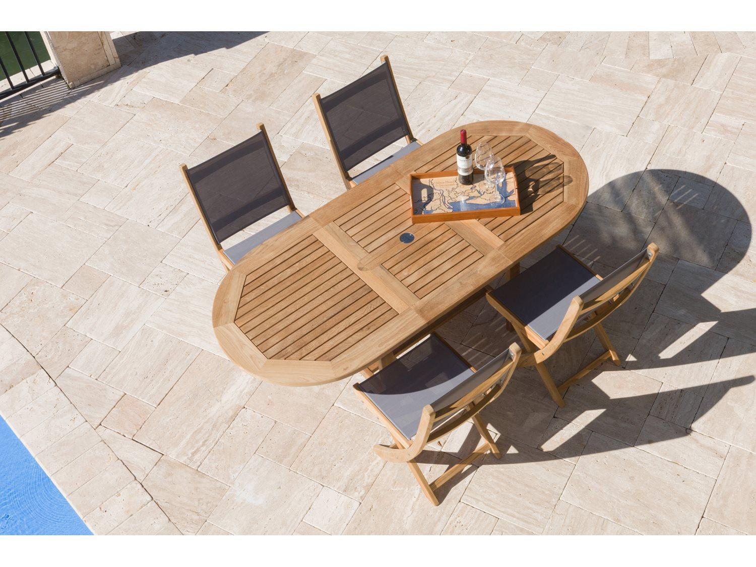 Royal Teak Collection Sailmate Patio Dining Set