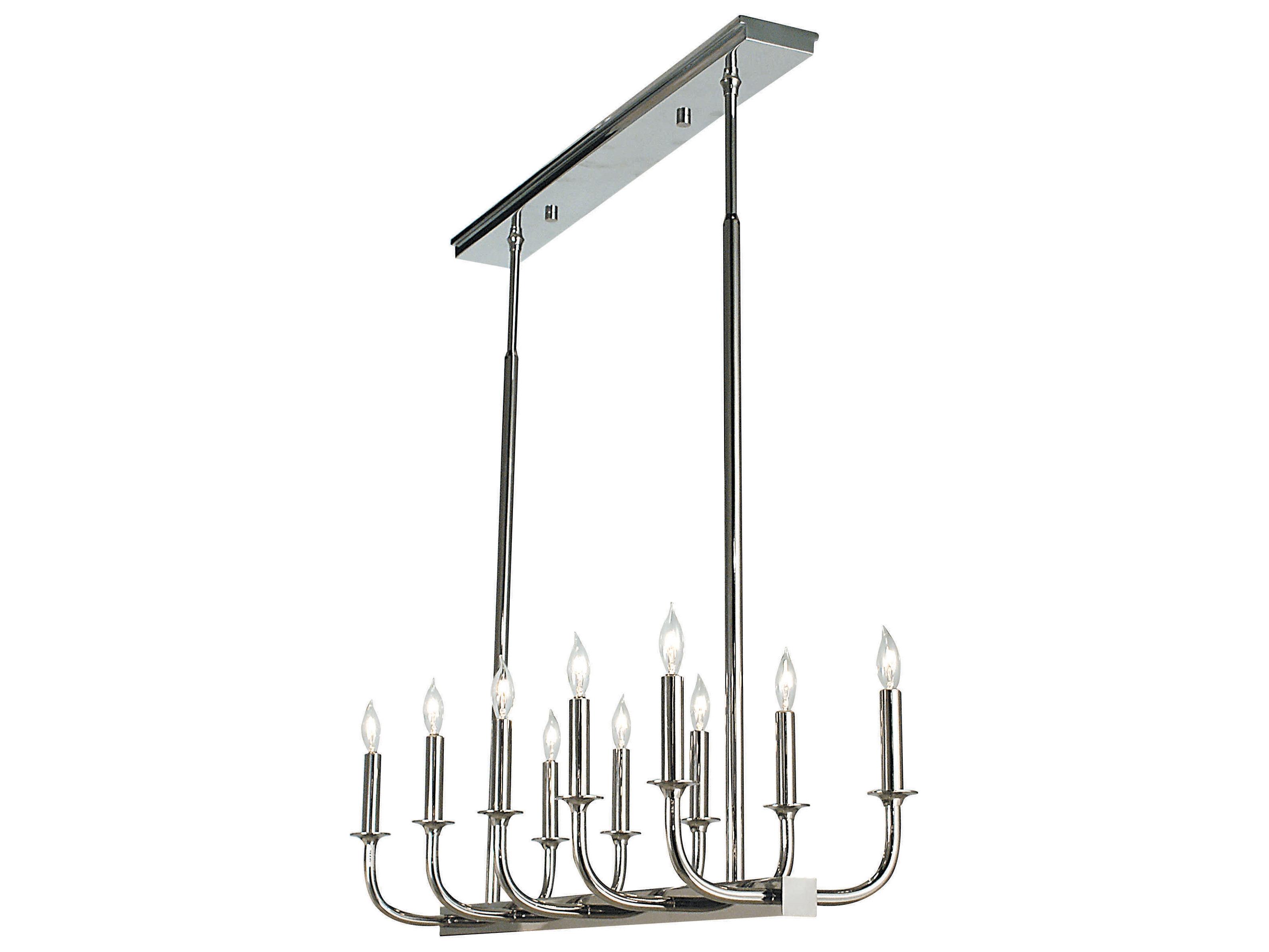 Framburg Moderne 10-Light Polished Silver Island Pendant