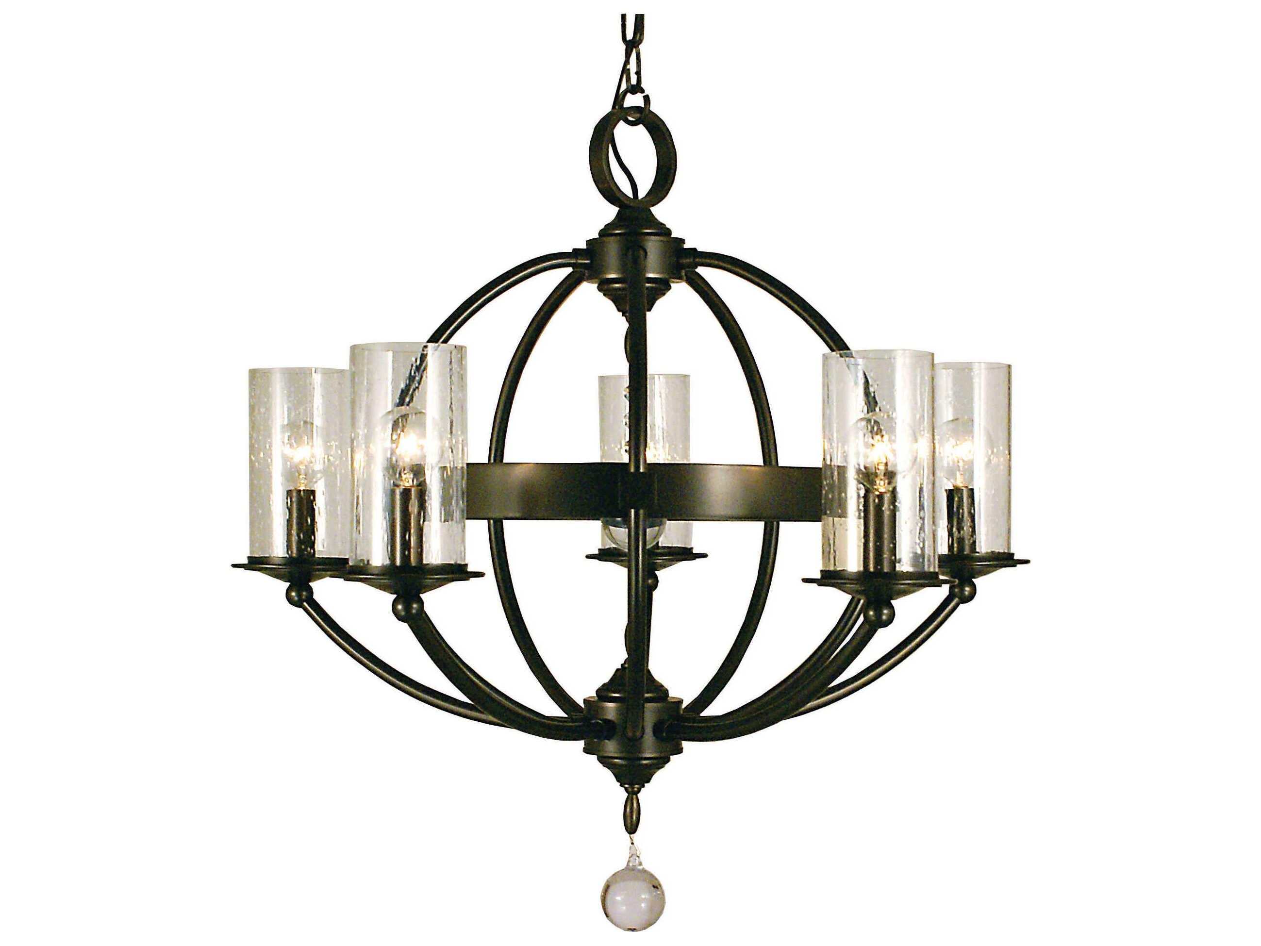 Framburg Compass 5-Light Crystal Globe Chandelier