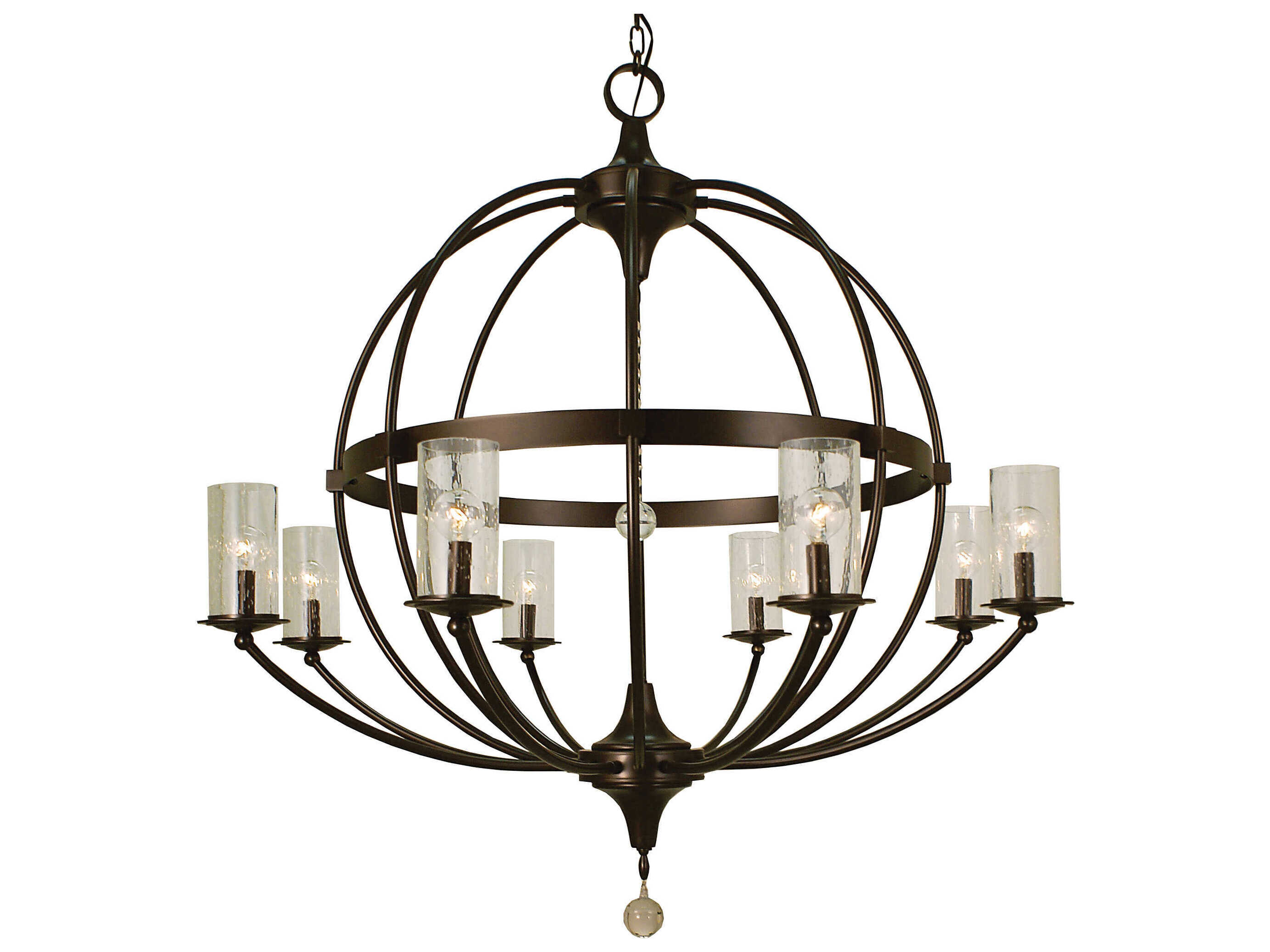 Framburg Compass 8-Light Crystal Globe Chandelier