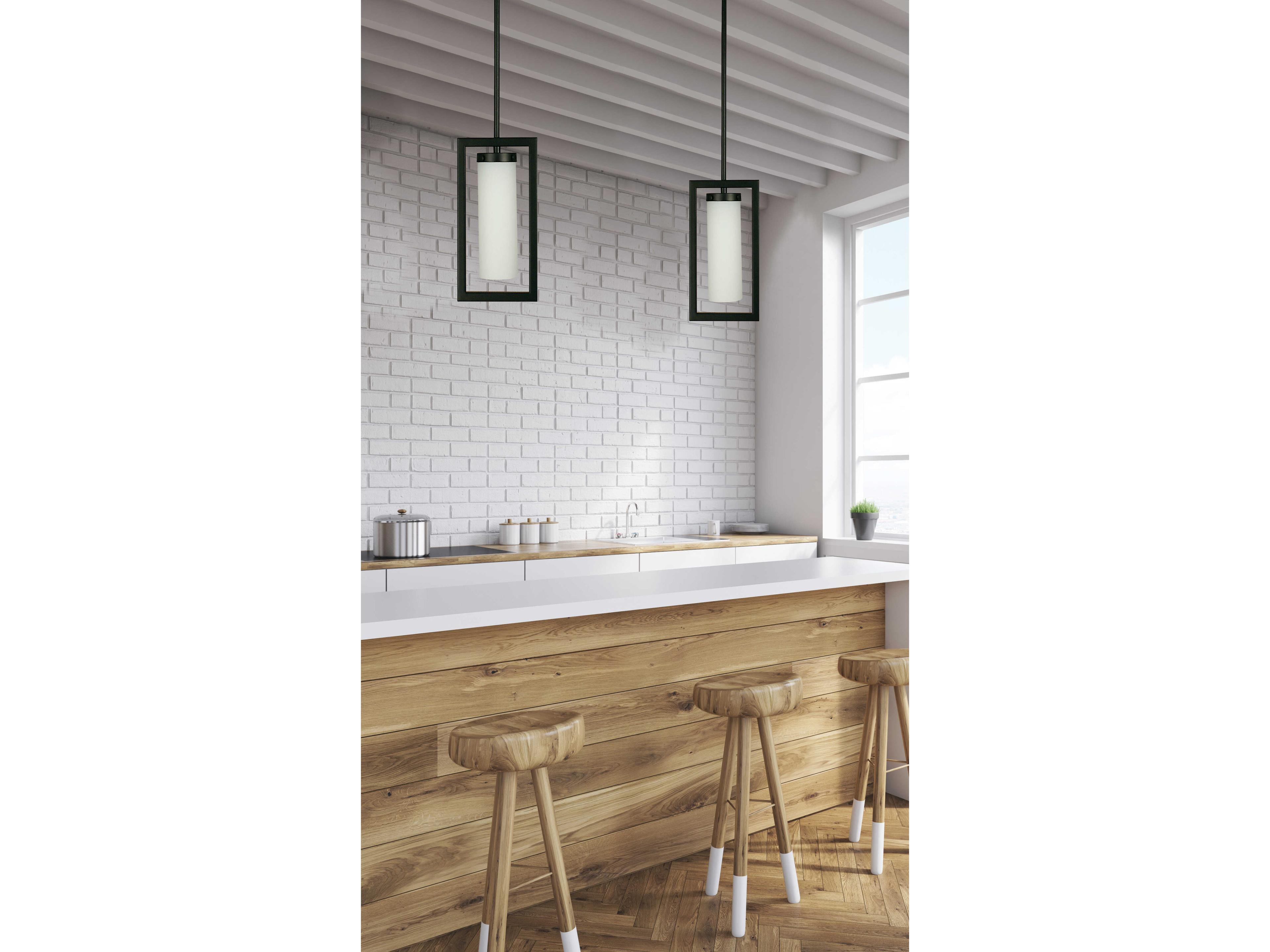 Framburg Theorem 1-Light Cylinder Mini Pendant