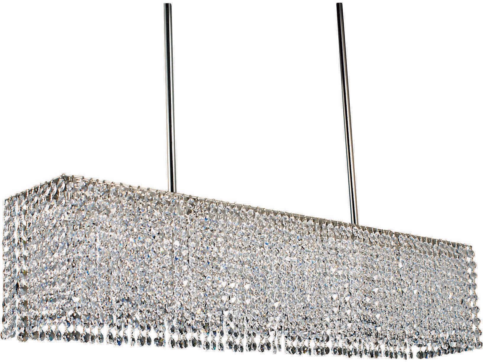 Framburg Princessa 4-Light Polished Silver Crystal Island Pendant