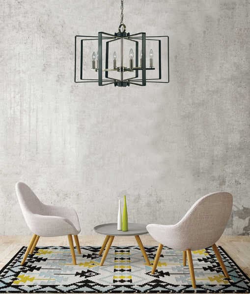 Framburg Camille 6-Light Candelabra Chandelier