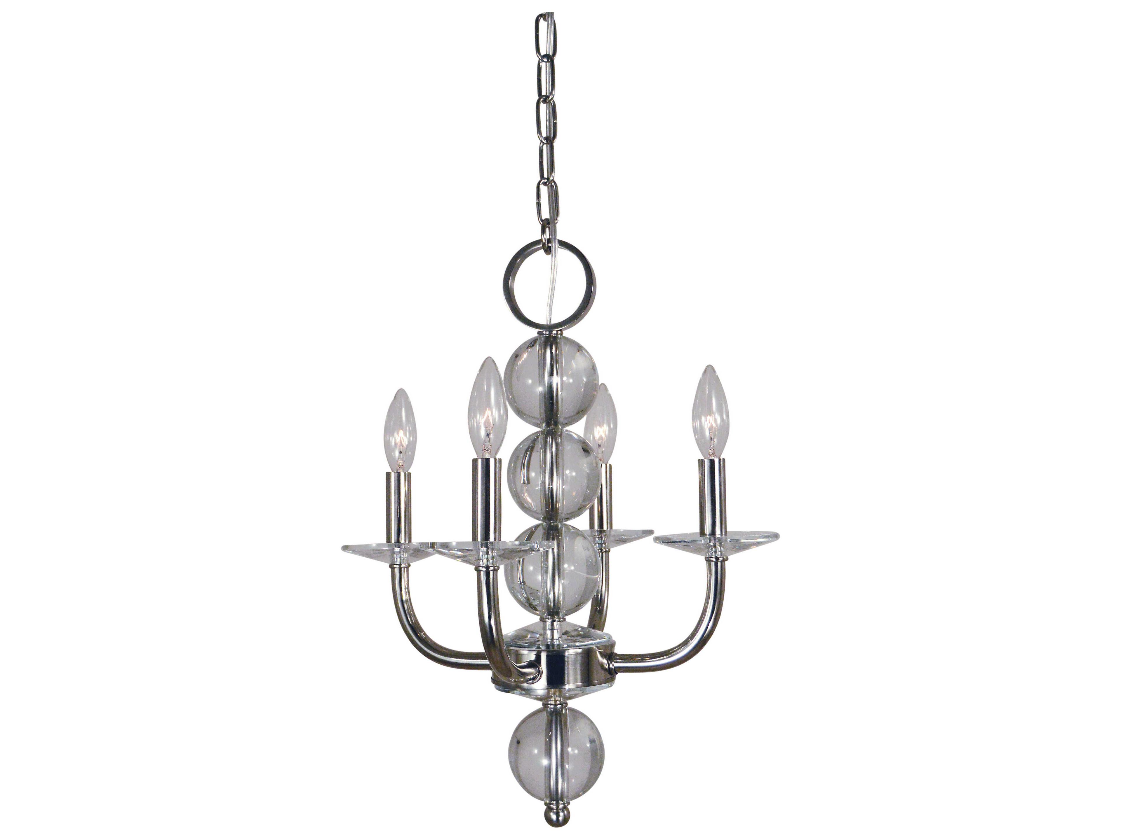 Framburg Glamour 4-Light Polished Nickel Chandelier