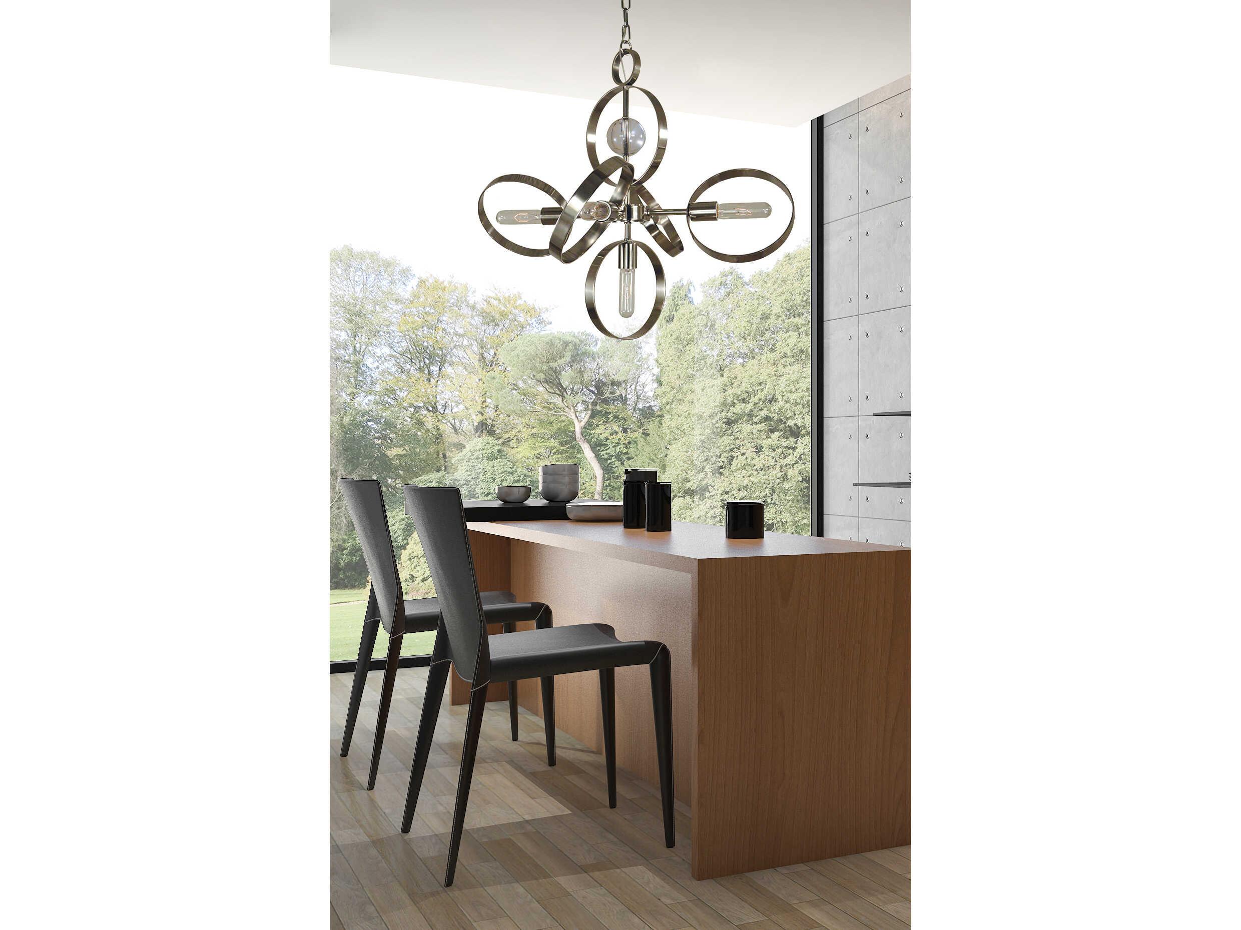 Framburg Copernicus 5-Light Polished Nickel Round Chandelier
