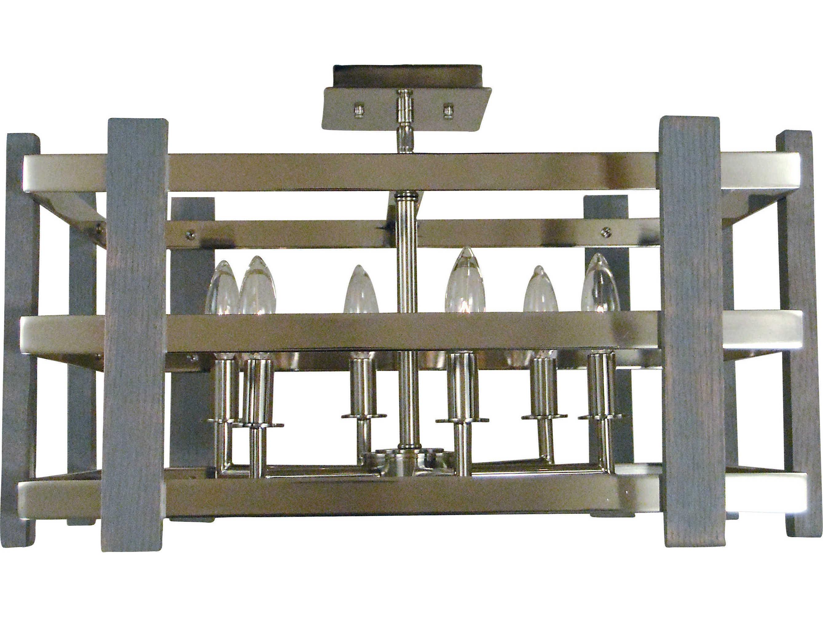 Framburg Arcadia 6-Light Polished Nickel Candelabra Chandelier