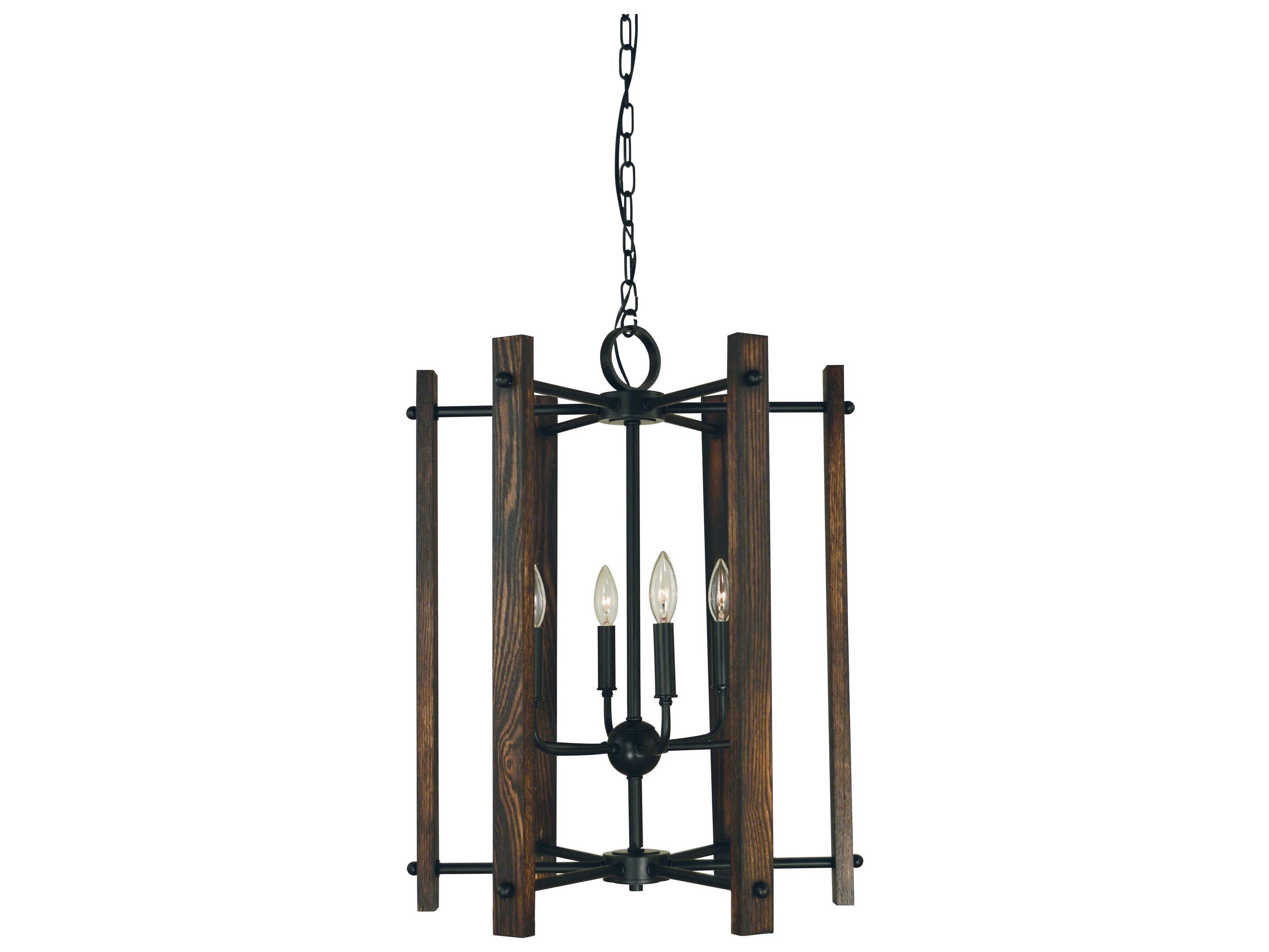 Framburg Modern Farmhouse 6-Light Matte Black Candelabra Chandelier