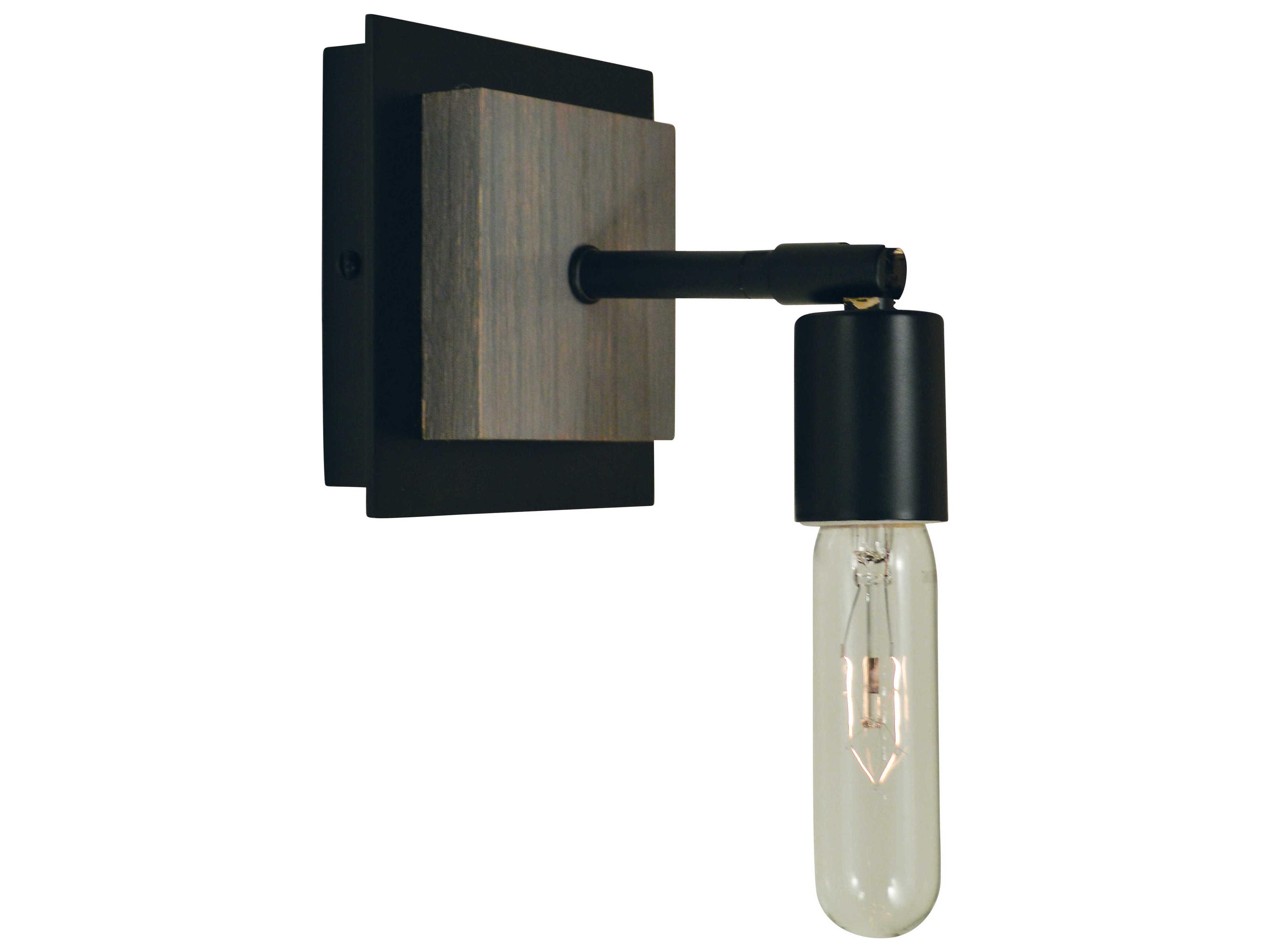 Framburg Loft 1-Light Matte Black Wall Sconce