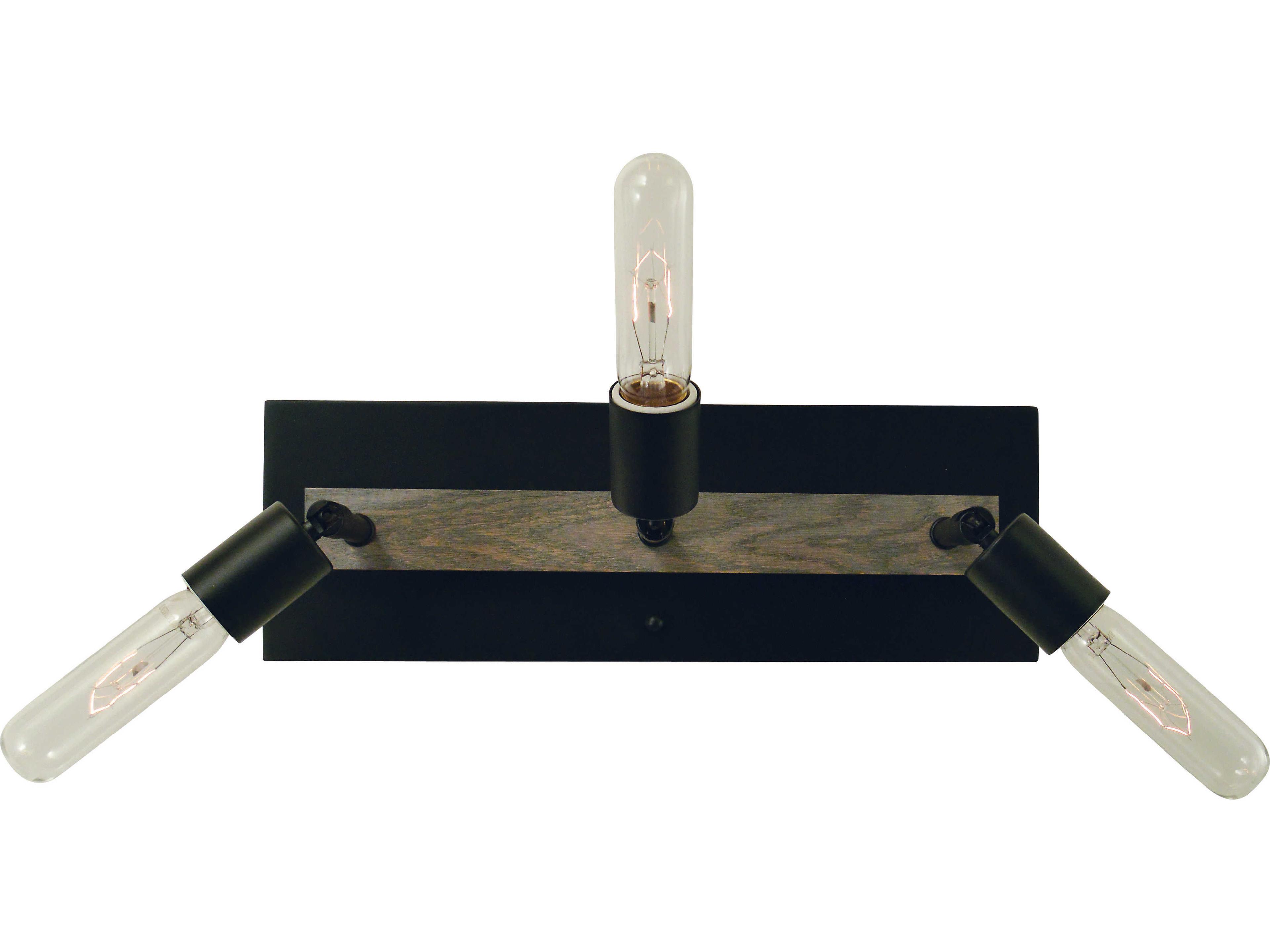 Framburg Loft 3-Light Matte Black Vanity Light