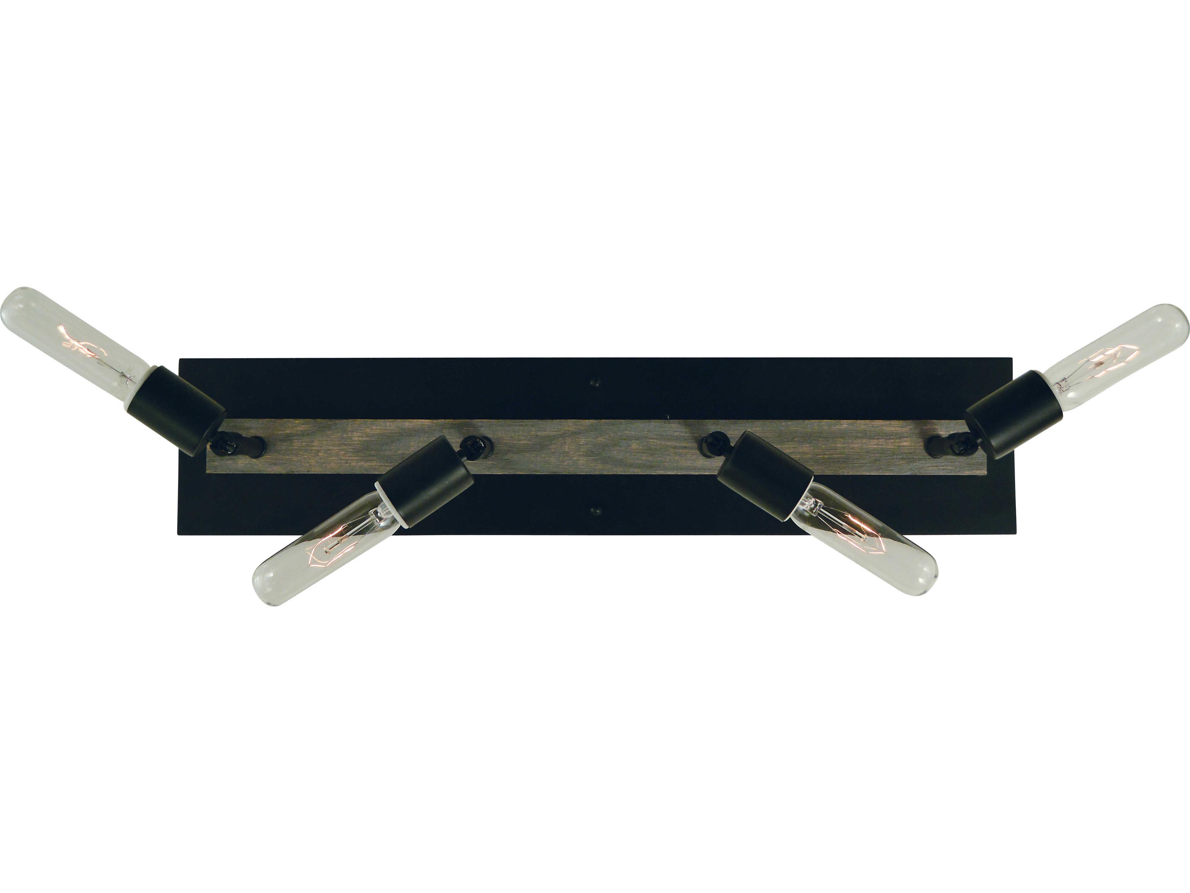 Framburg Loft 4-Light Matte Black Vanity Light