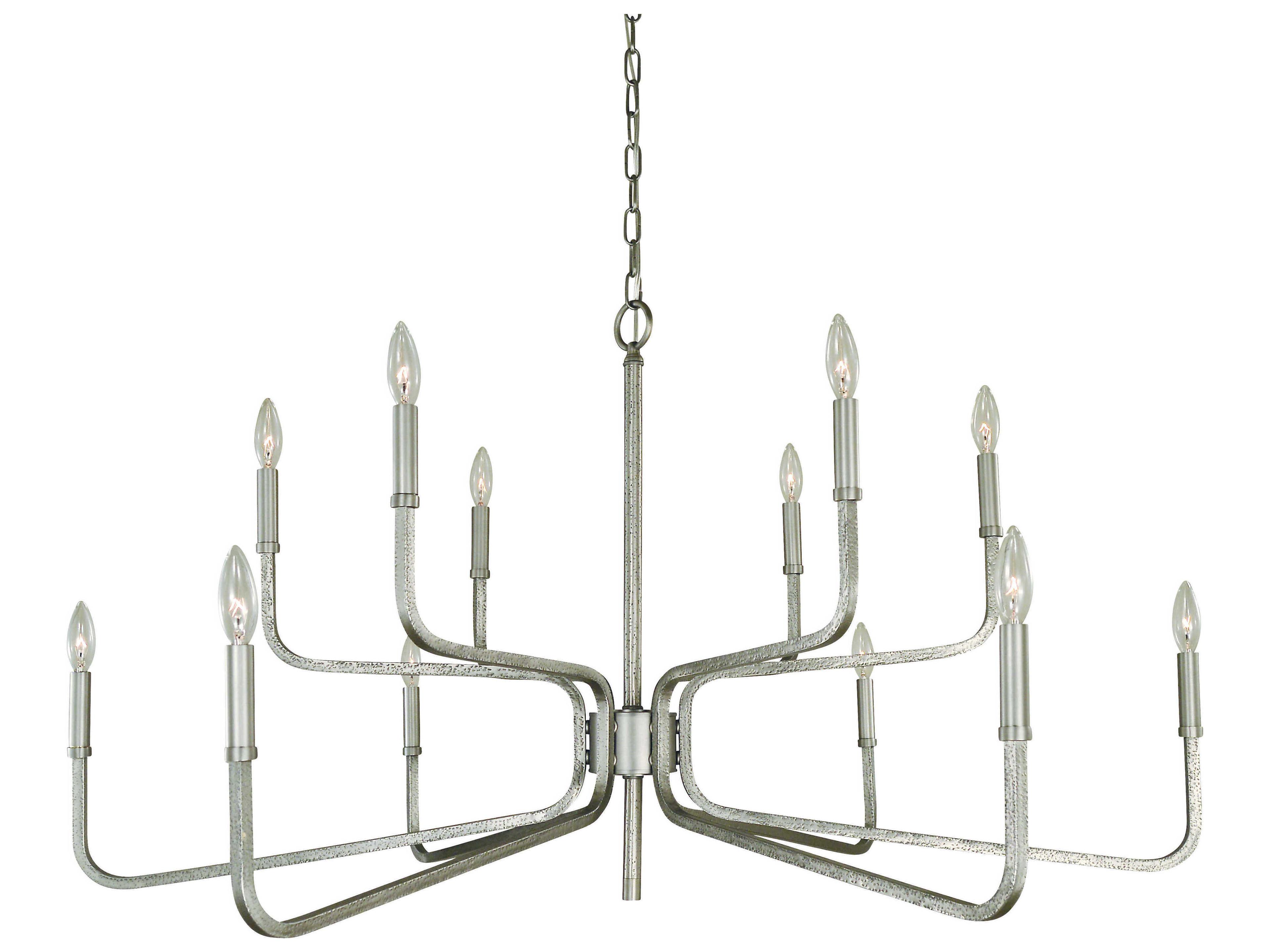 Framburg Heidleberg 12-Light Pewter Candelabra Tiered Chandelier