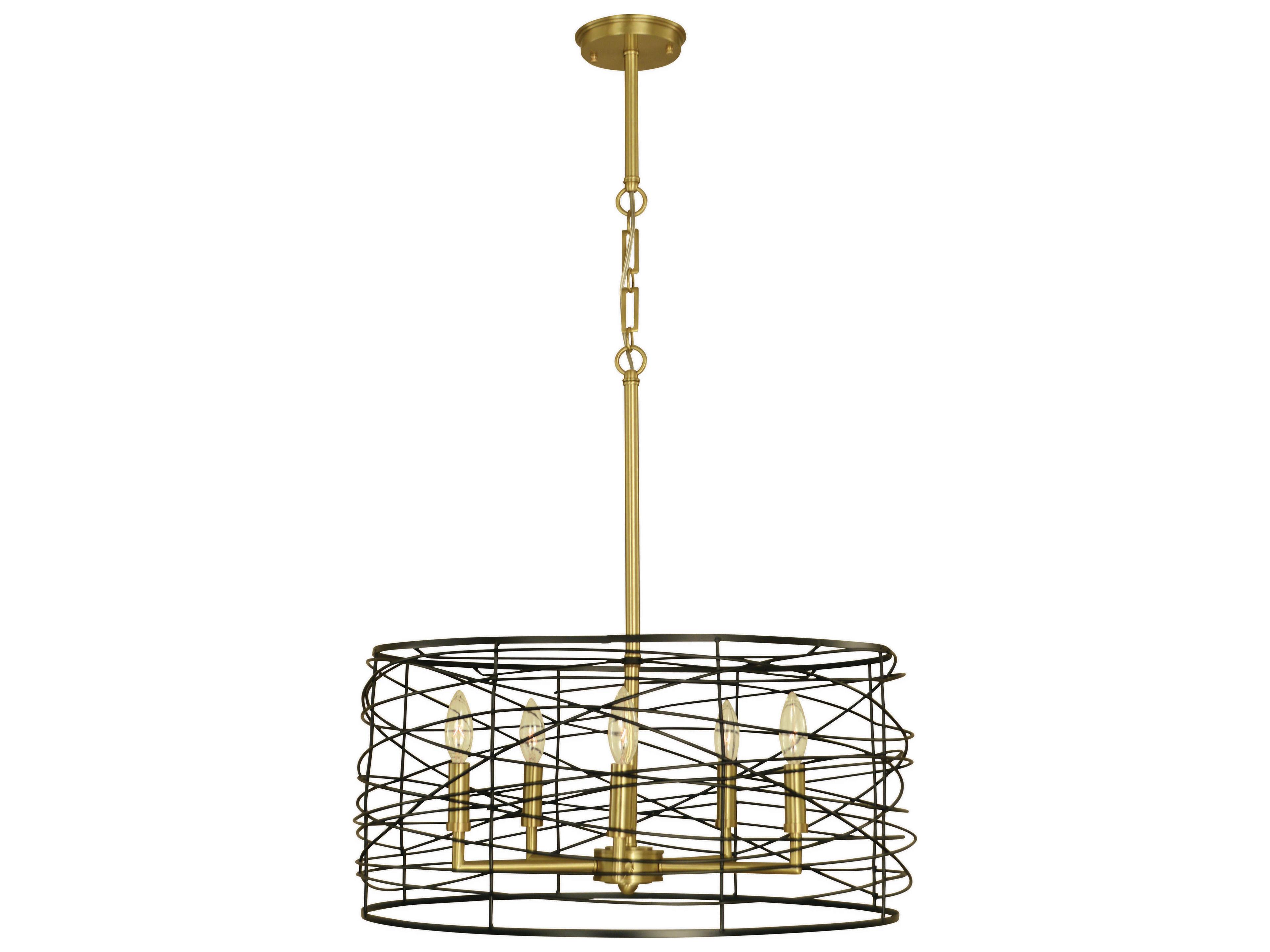 Framburg Boca 5-Light Candelabra Drum Chandelier