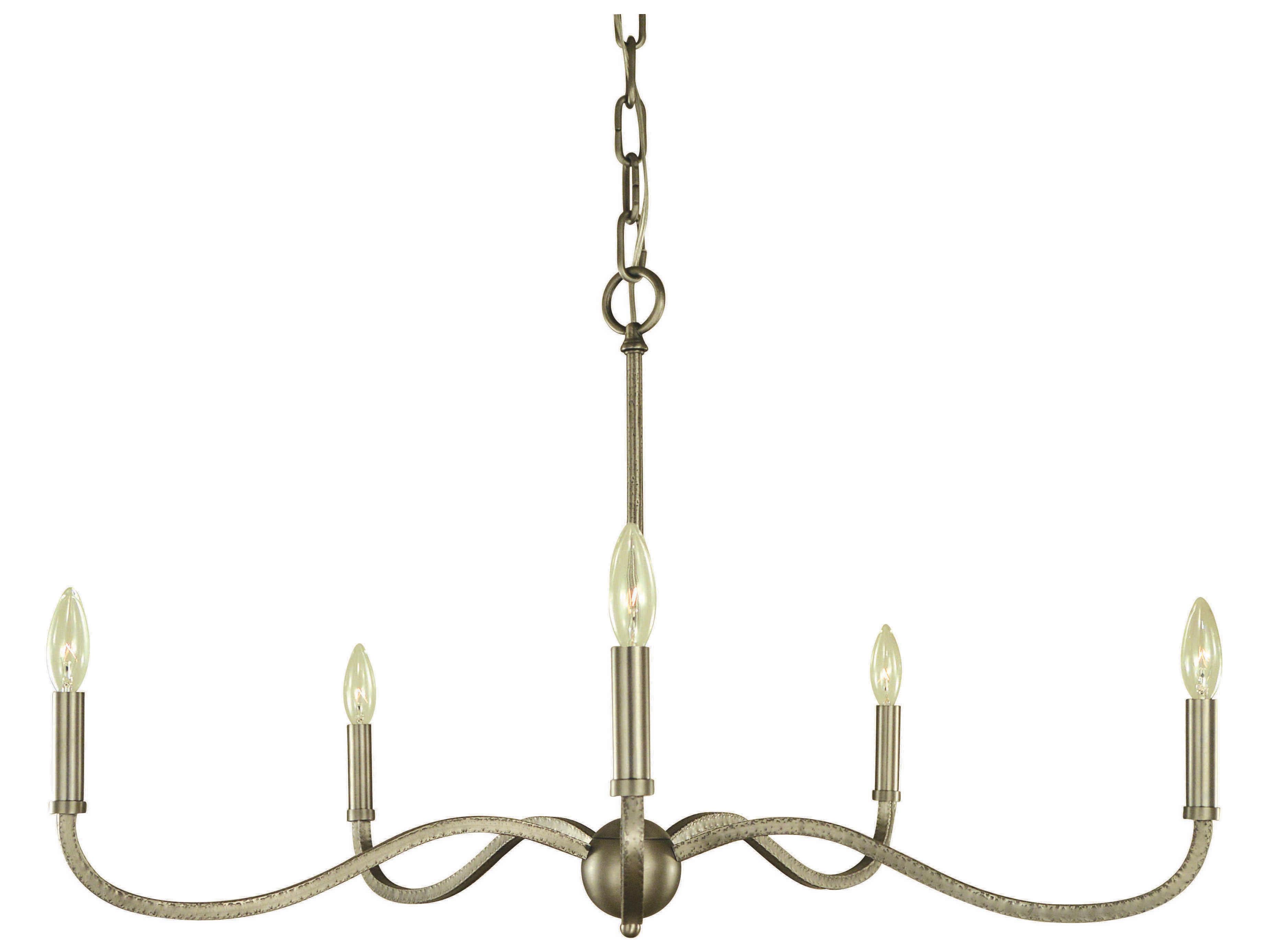 Framburg Heidelberg 5-Light Pewter Candelabra Chandelier